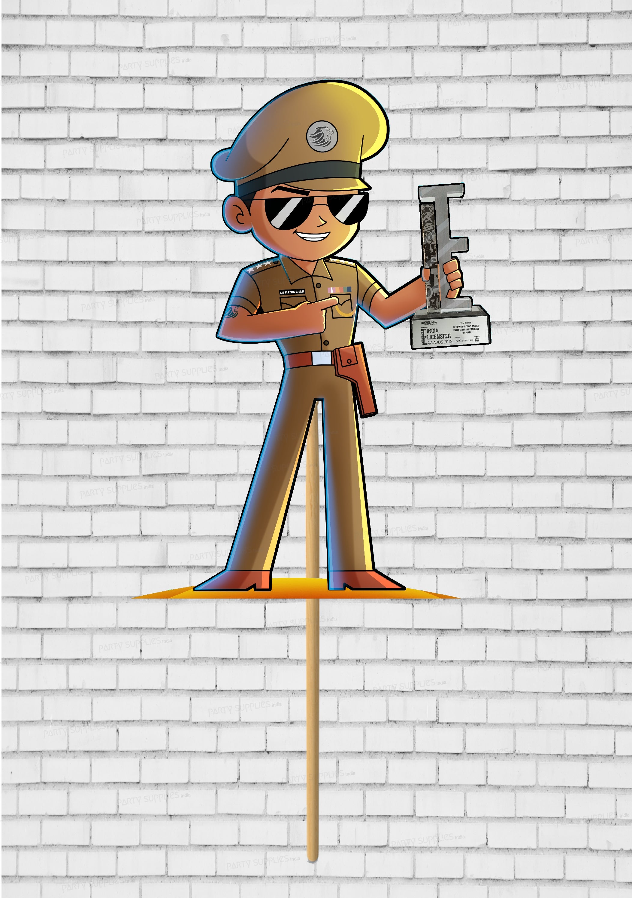 Little Singham Theme Cup Cake Topper