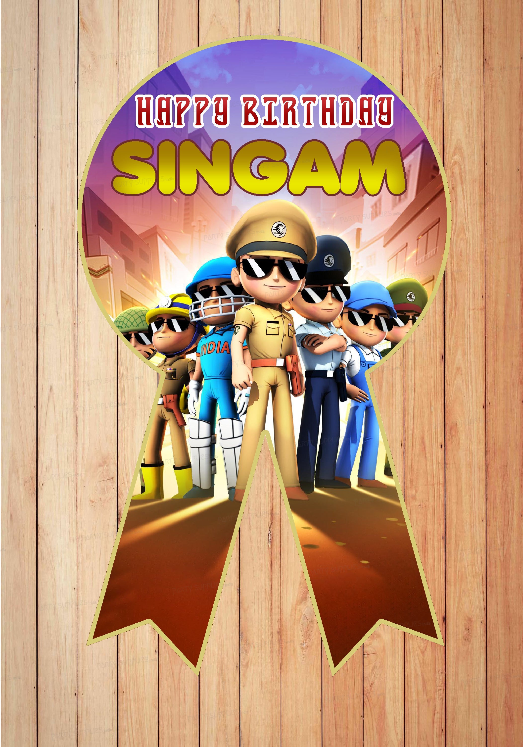 Little Singham Theme Badges