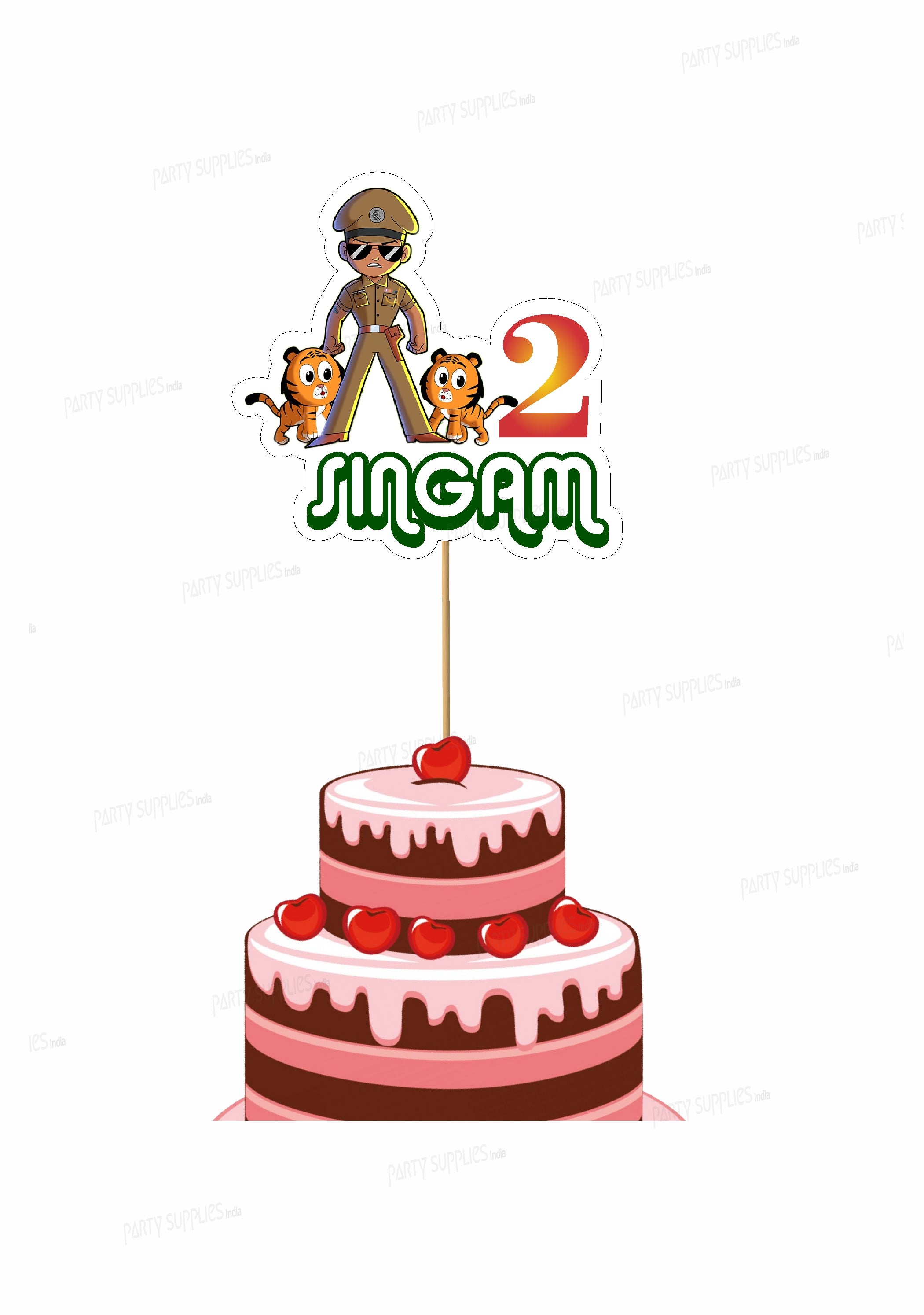 Little Singham Theme Cake Topper