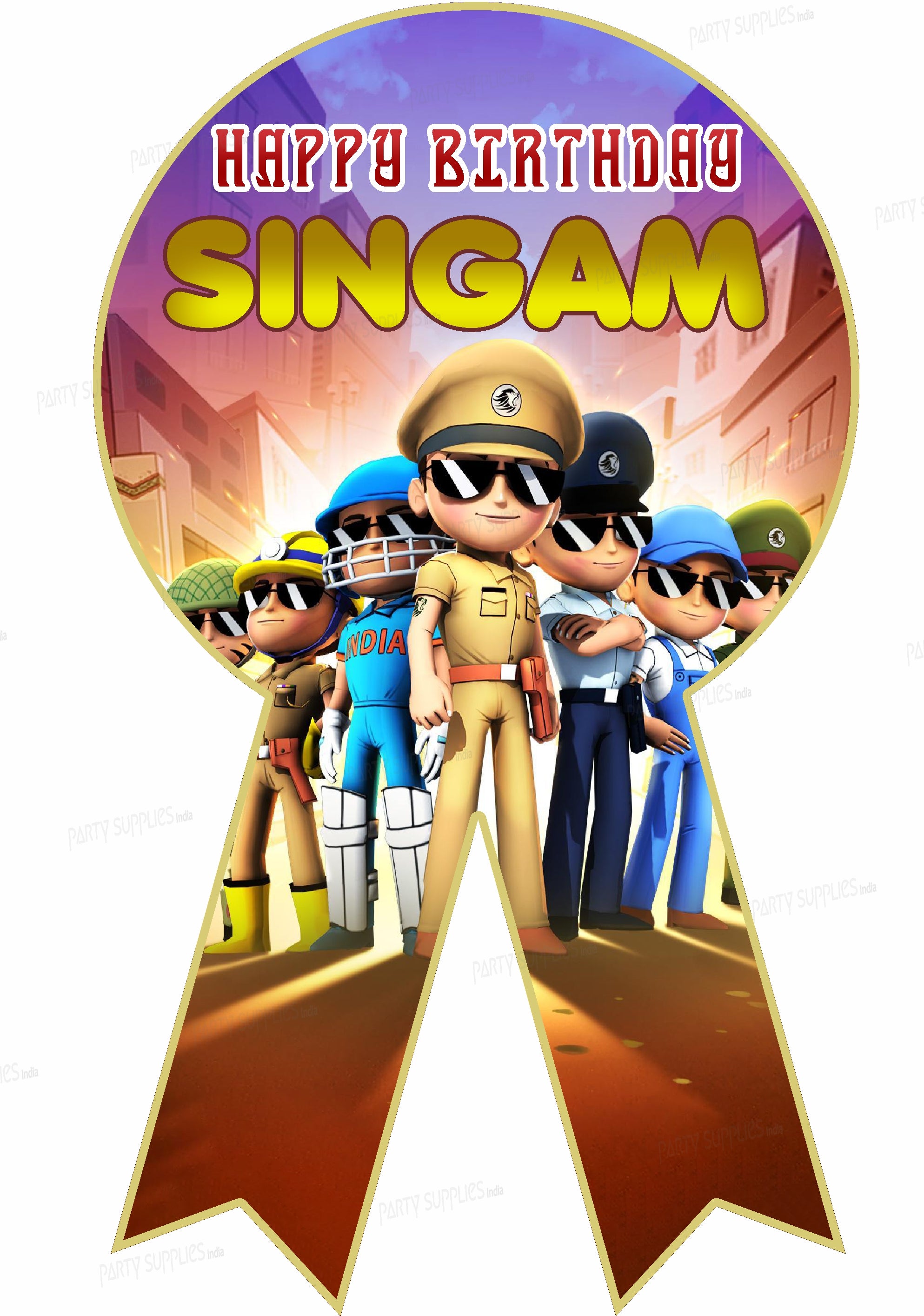 Little Singham Theme Badges