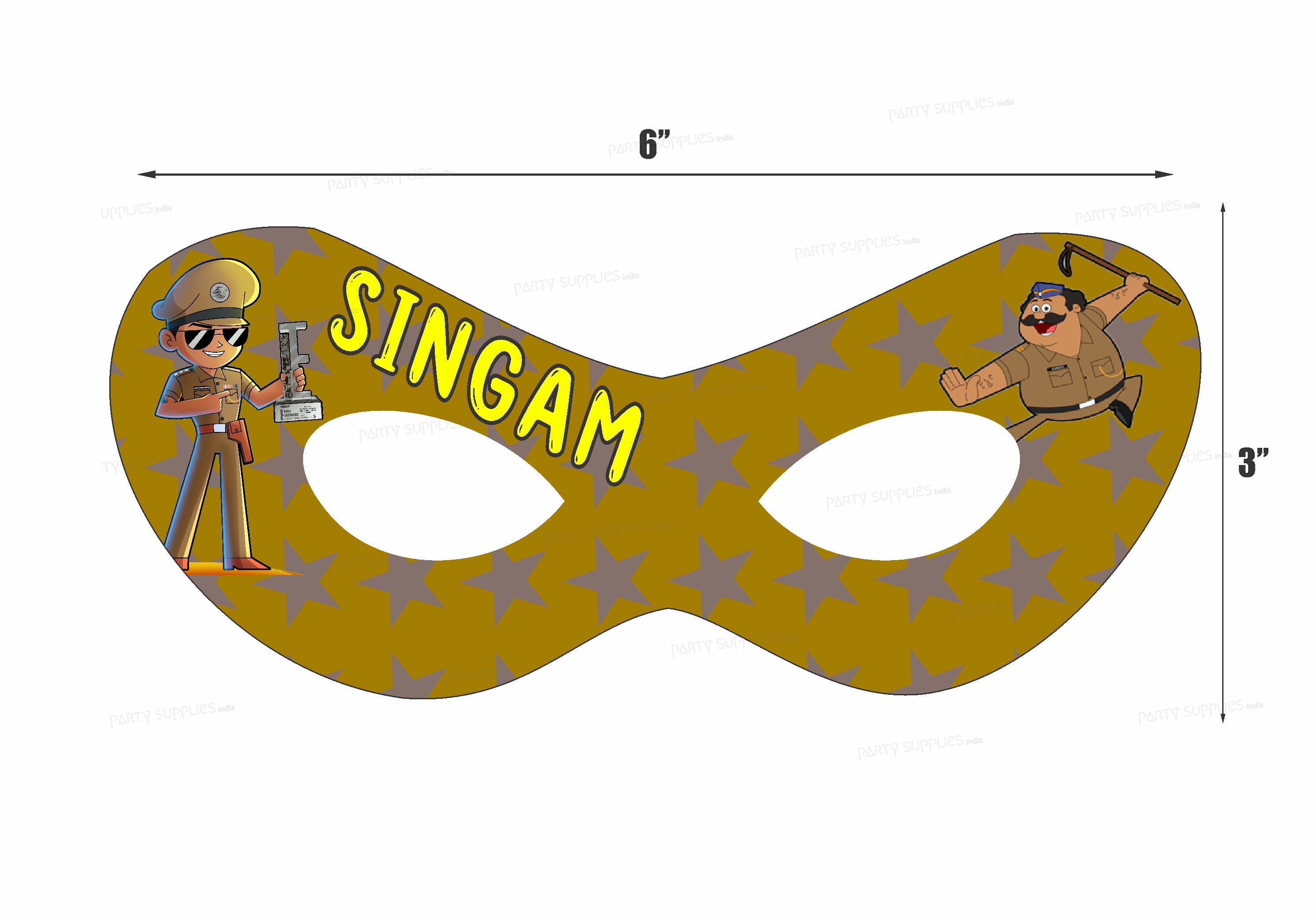 Little Singham Theme Personalized Eye Mask