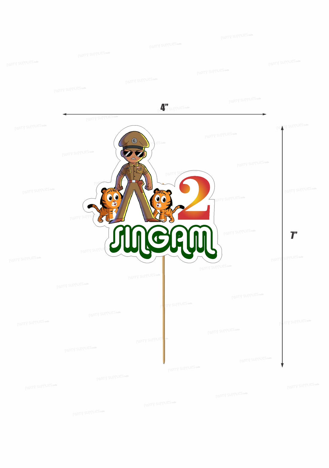 Little Singham Theme Cake Topper