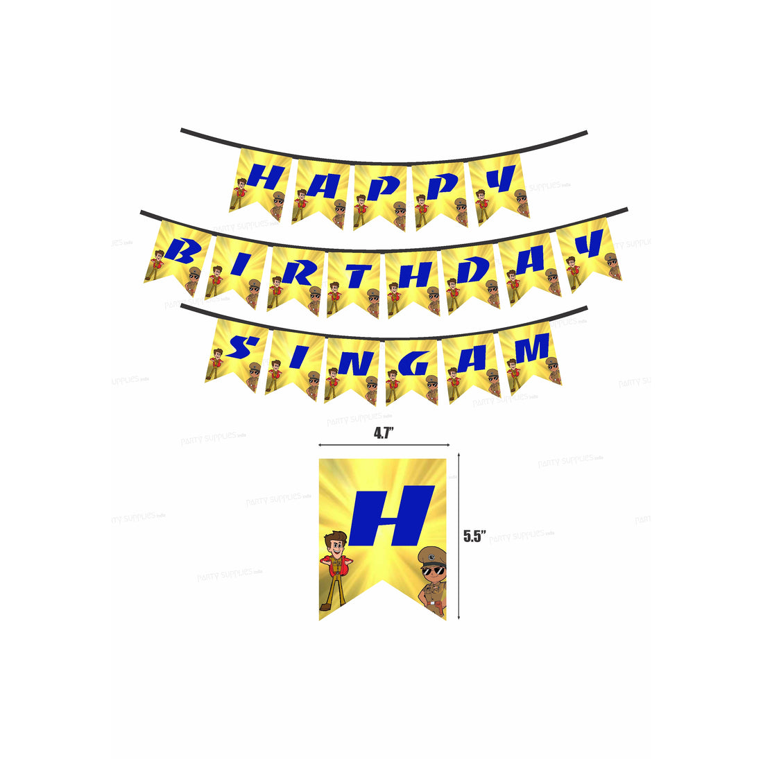 Little Singham Theme Personalized Hanging