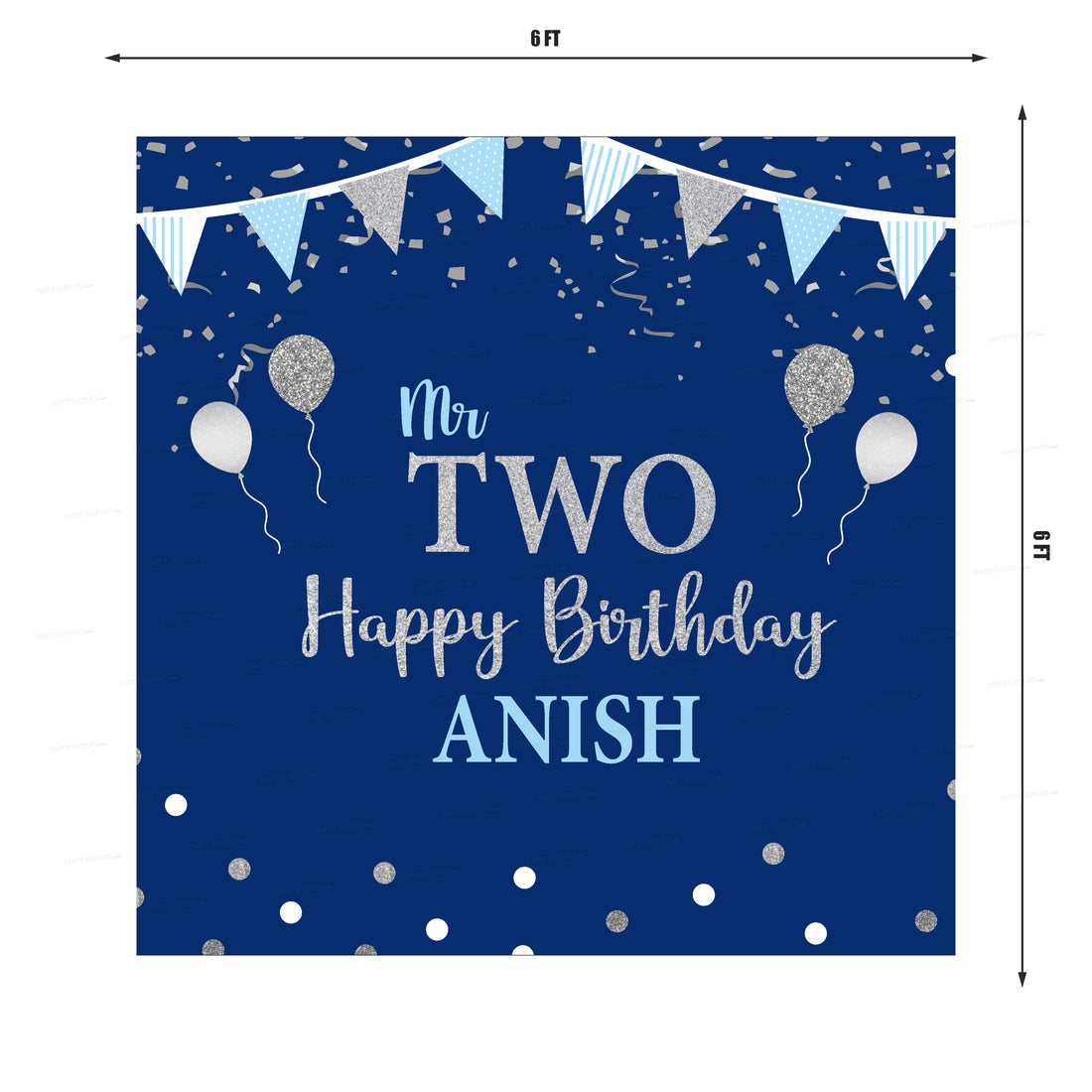 Little Man Theme Square Backdrop