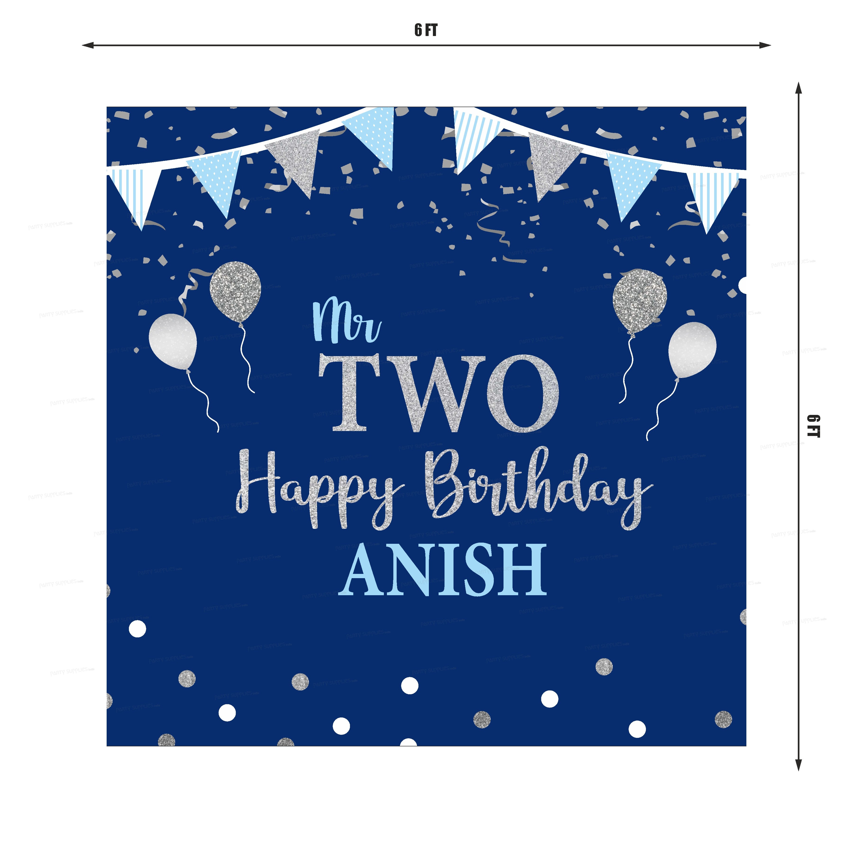 Little Man Theme Square Backdrop