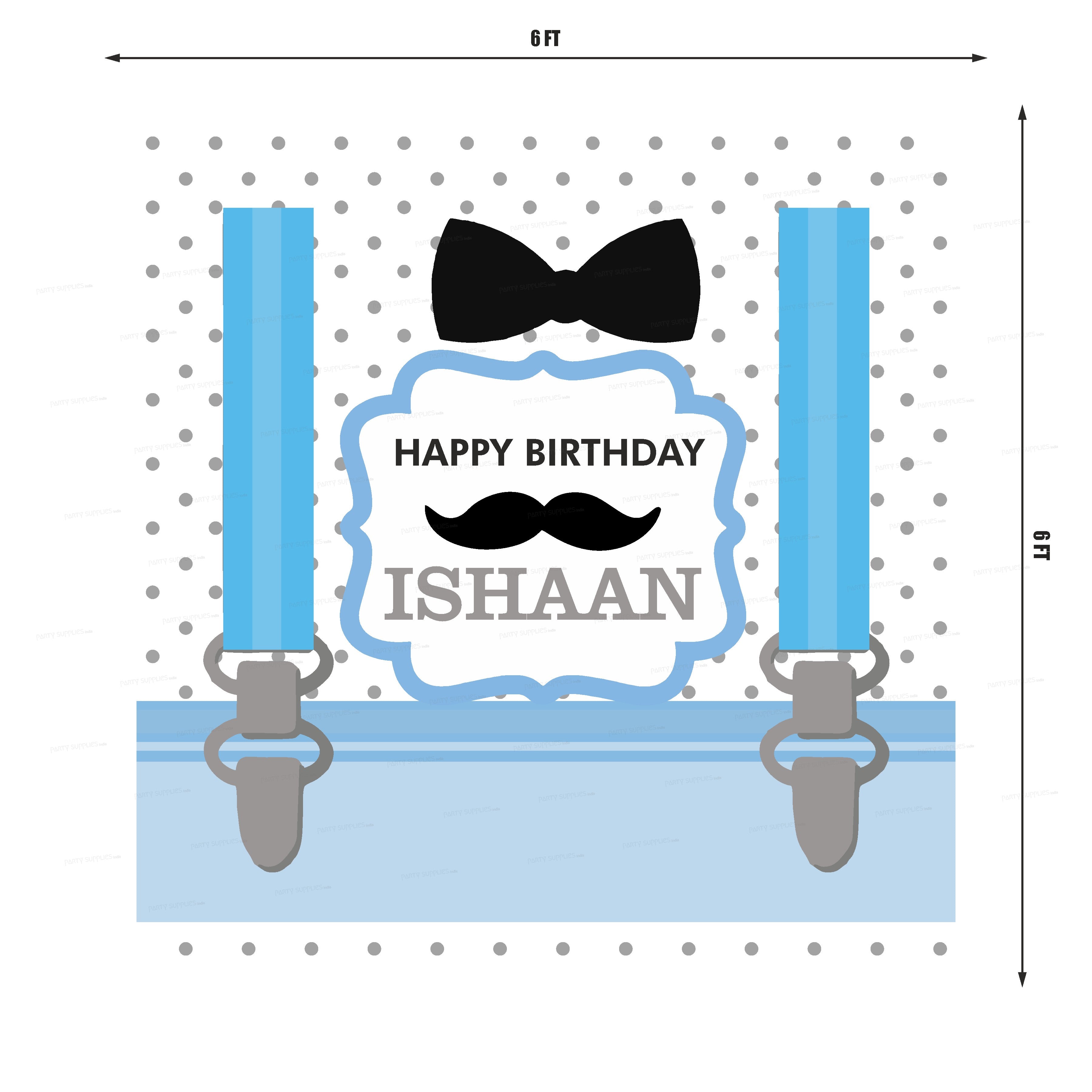 Little Man Theme Customized Square Backdrop