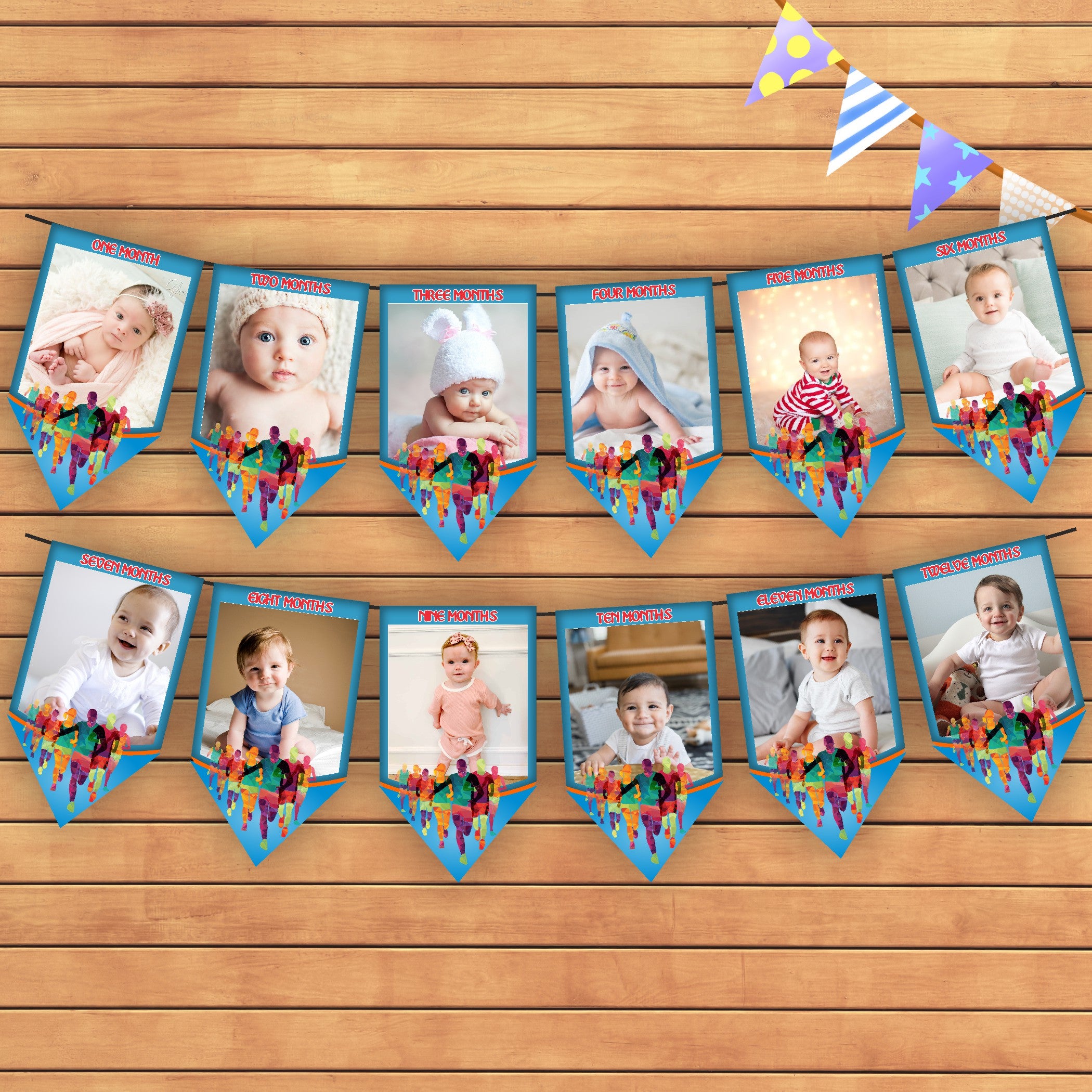 Marathon Theme 12 Months Photo Banner