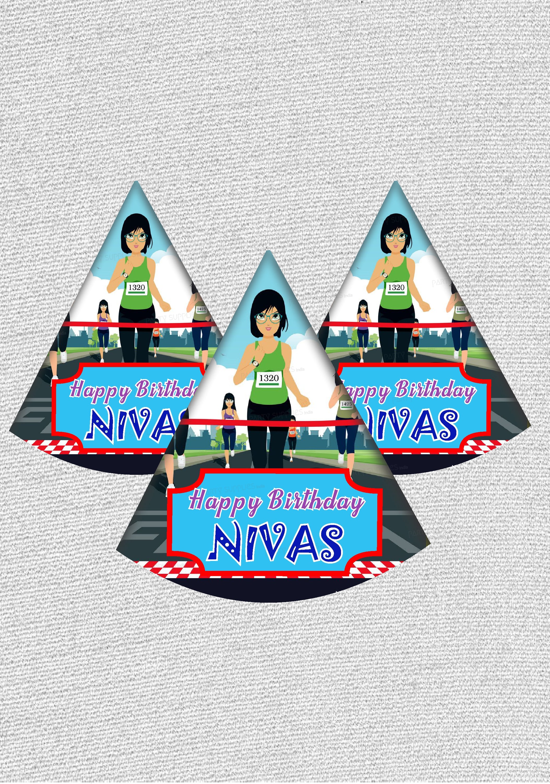 Marathon Theme Personalized Hat