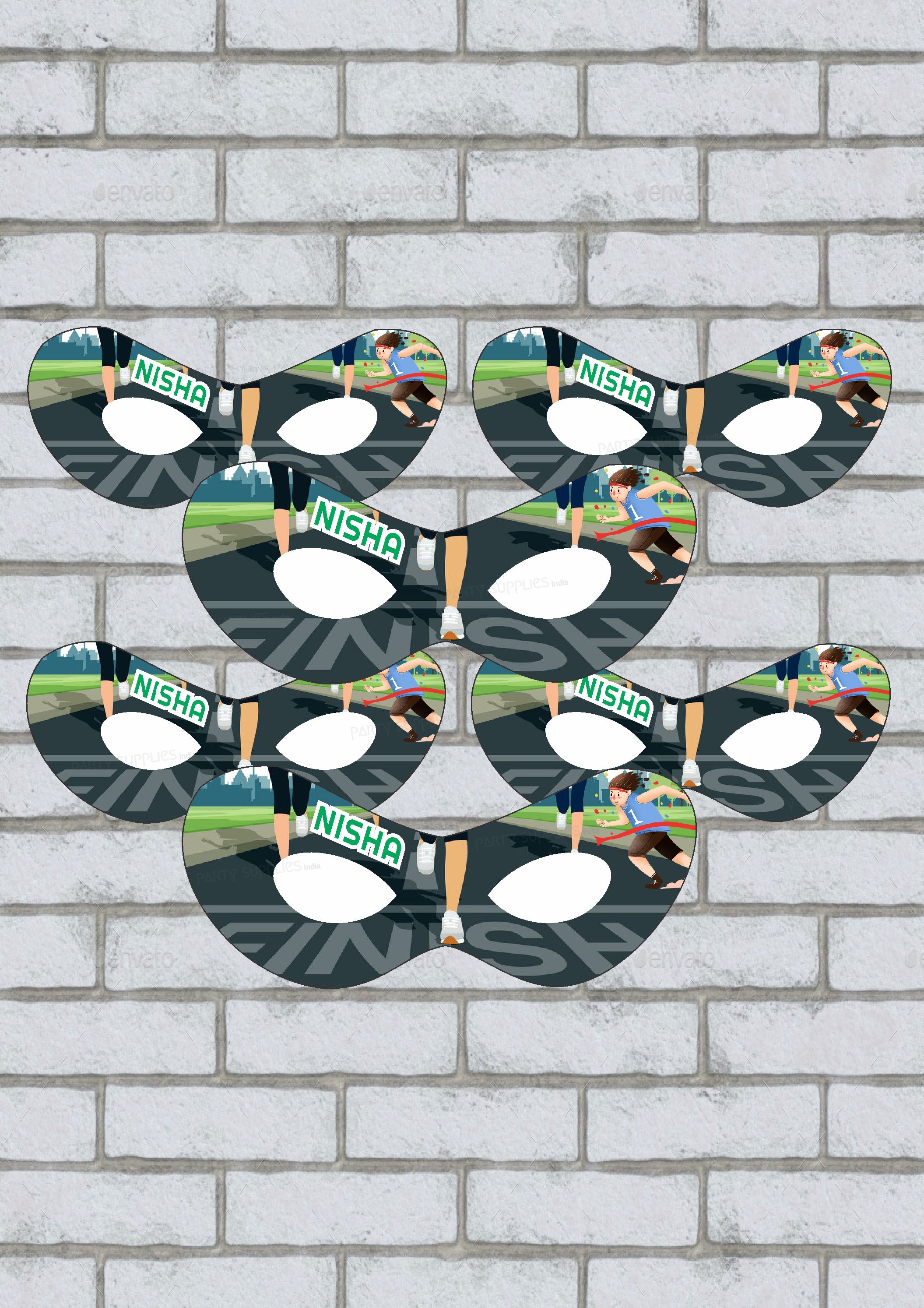 Marathon Theme Personalized Eye Mask