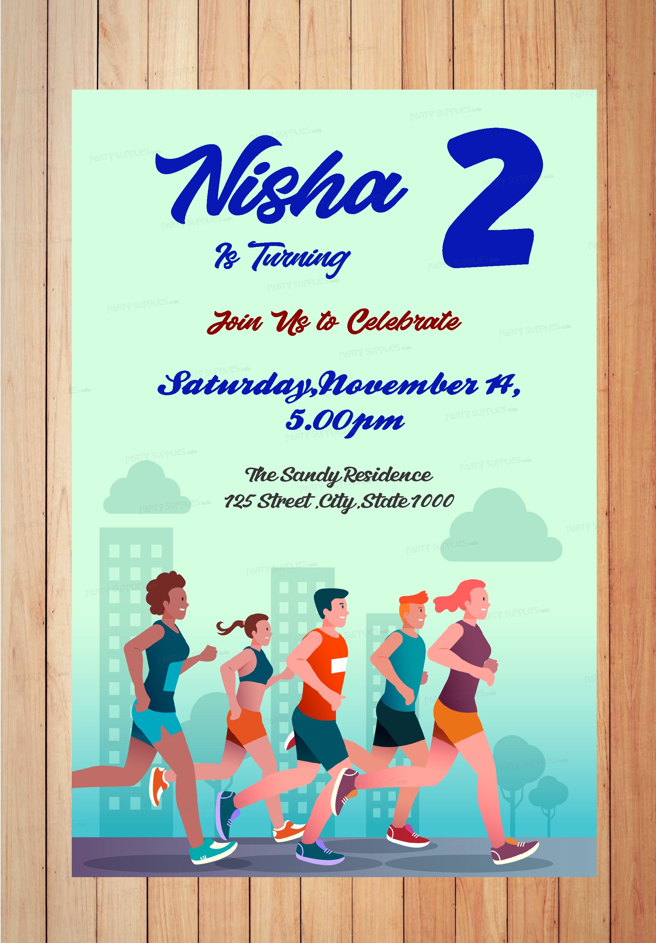 Marathon Themes Customized Invite