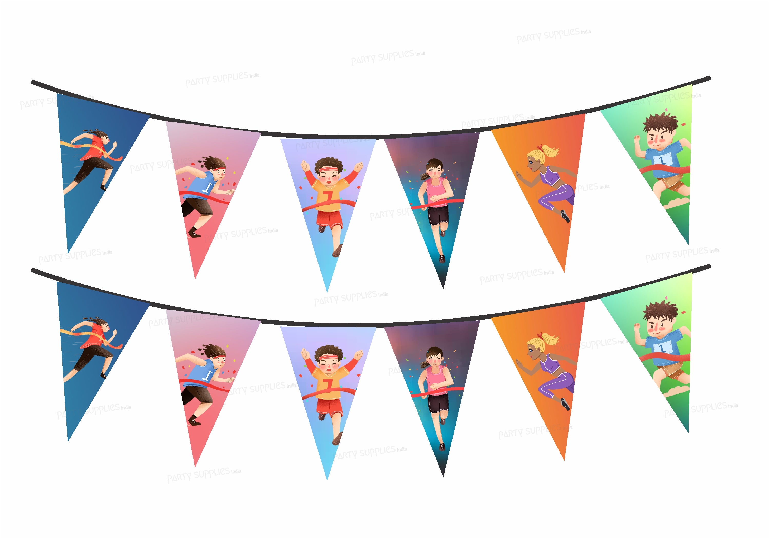 Marathon Theme Flag Bunting