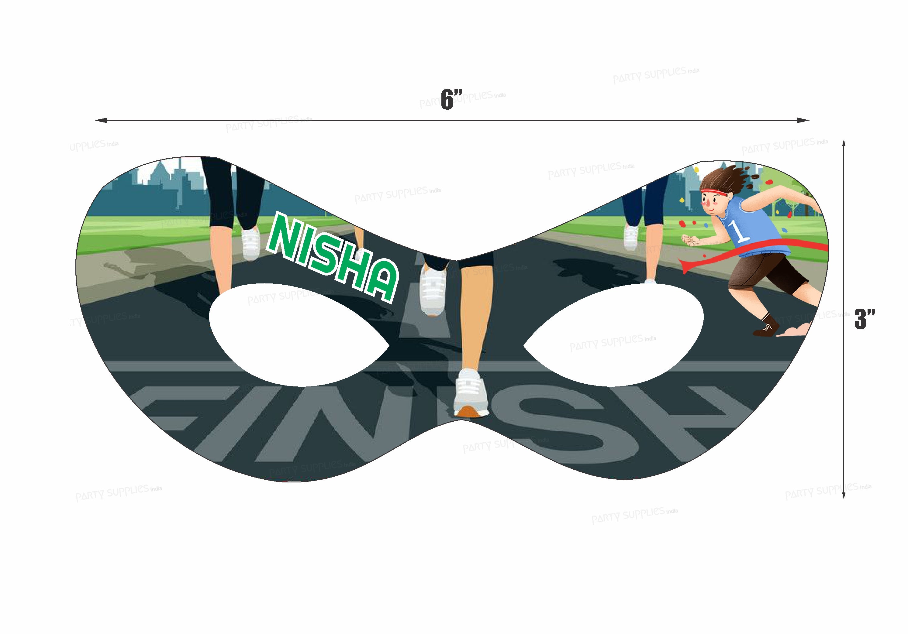 Marathon Theme Personalized Eye Mask