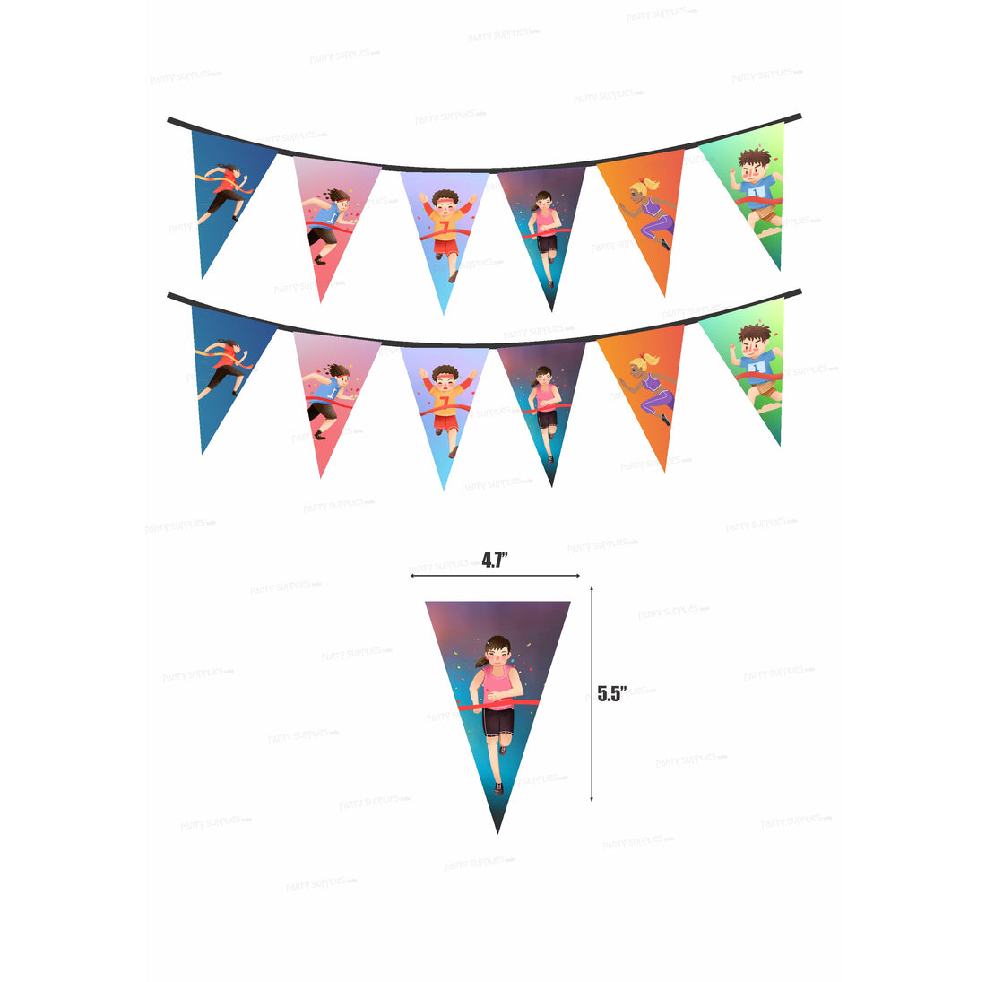 Marathon Theme Flag Bunting