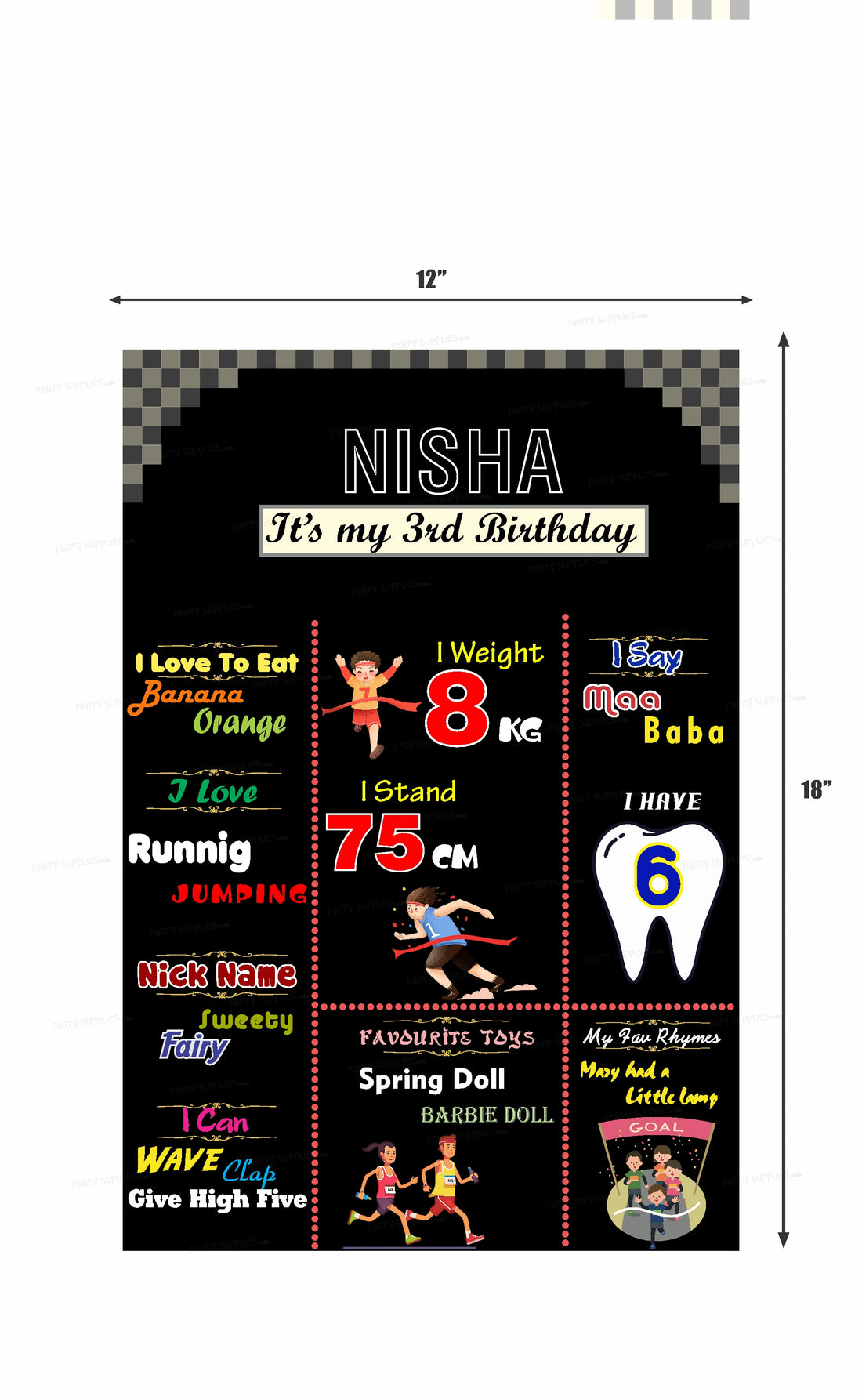 Marathon Theme Chalk Board