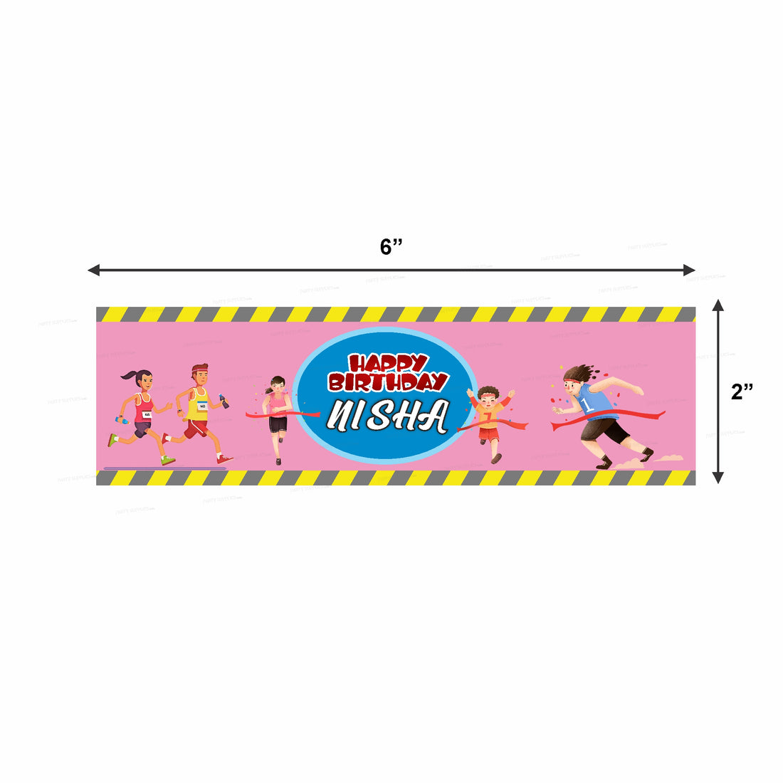 Marathon Theme Water Bottle Stickers