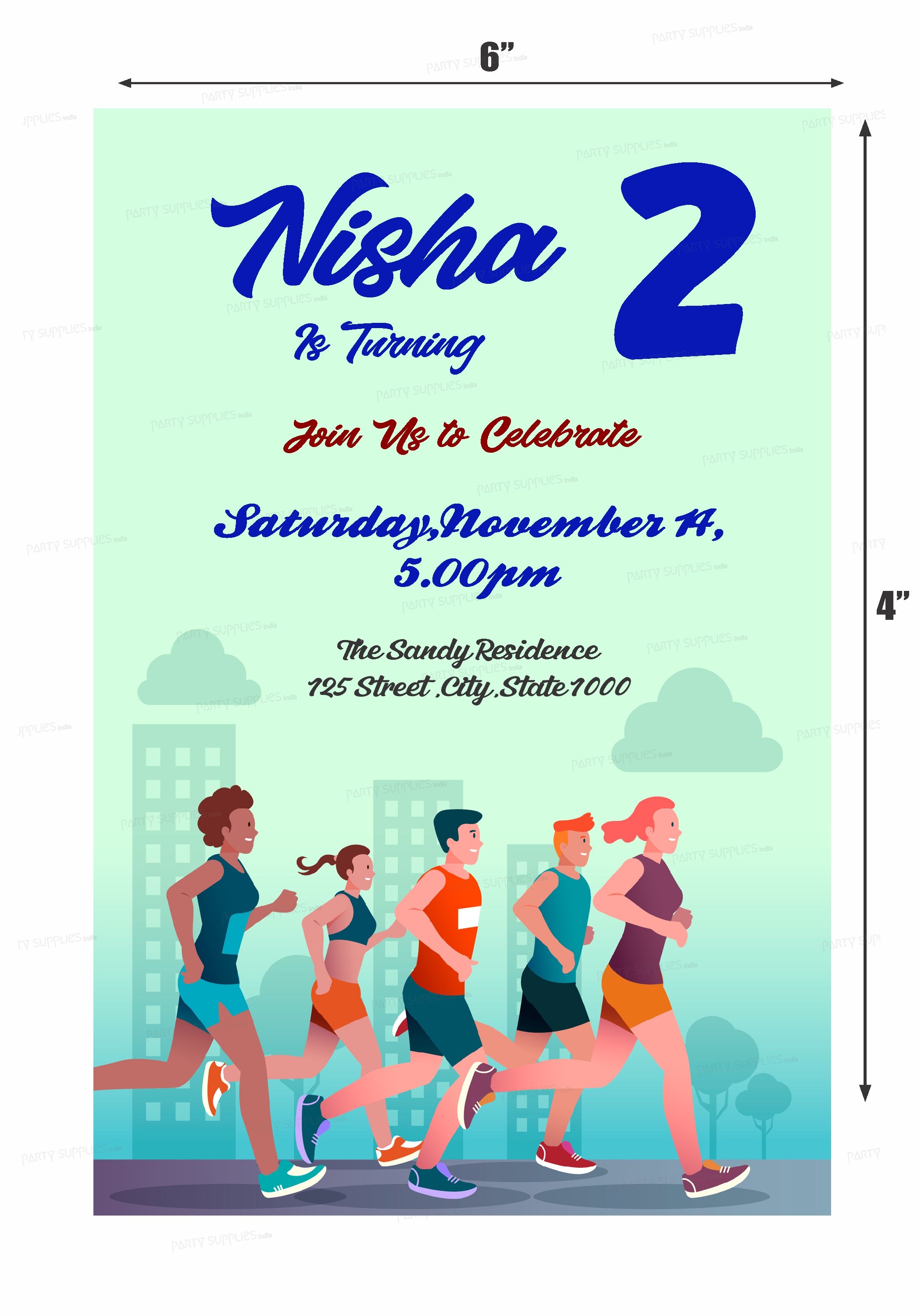 Marathon Themes Customized Invite