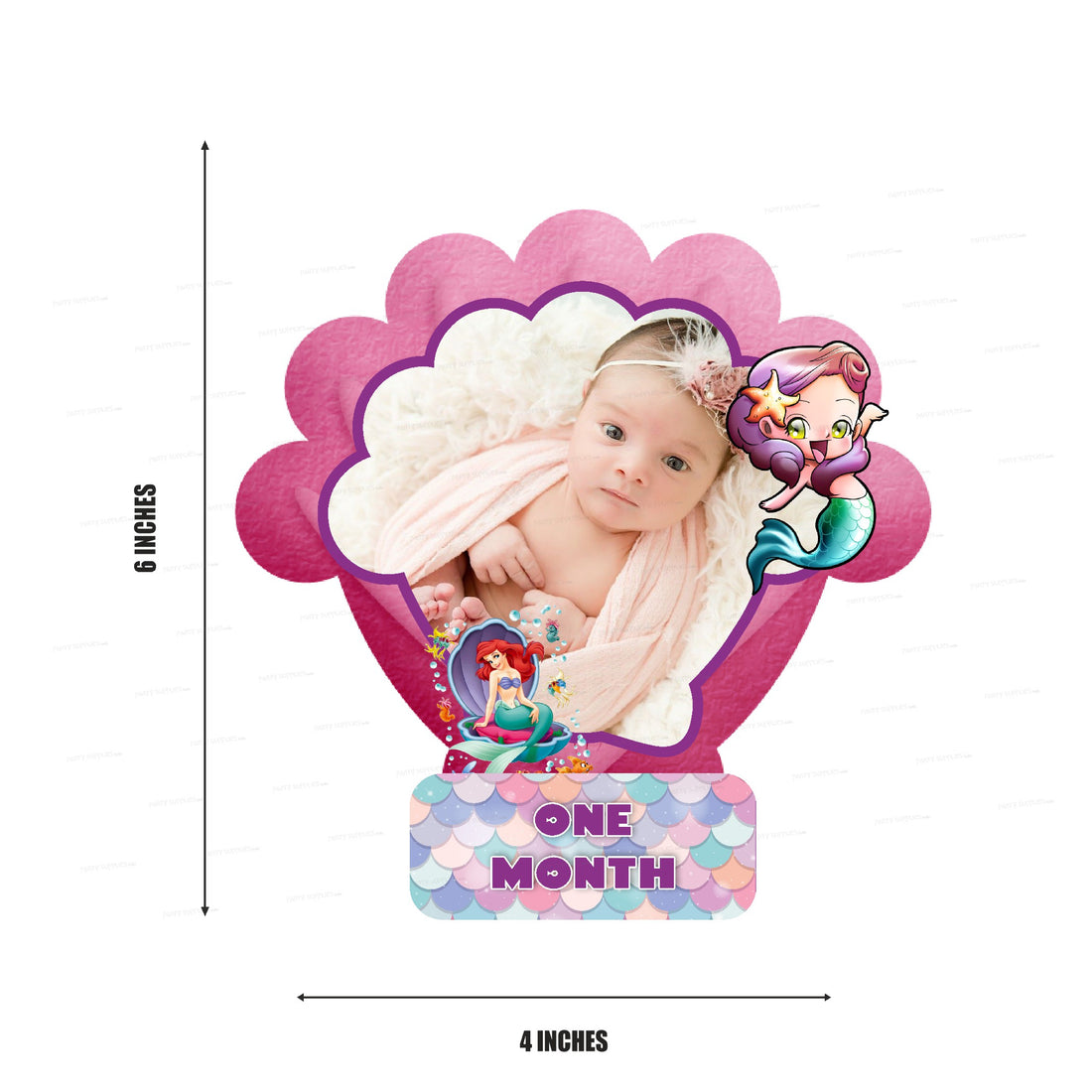 Mermaid Theme 12 Months Photo Banner