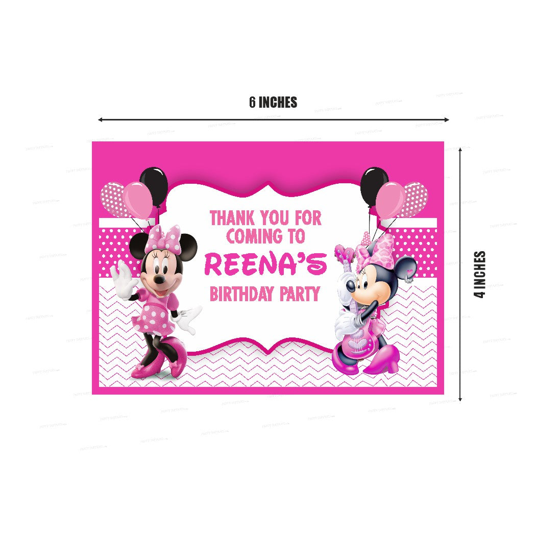 Minnie Mouse Theme Thank You Card
