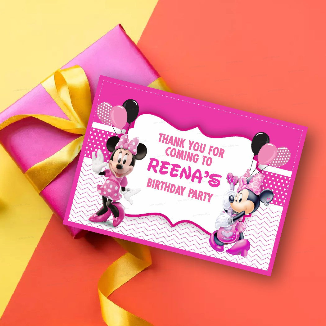 Minnie Mouse Theme Thank You Card