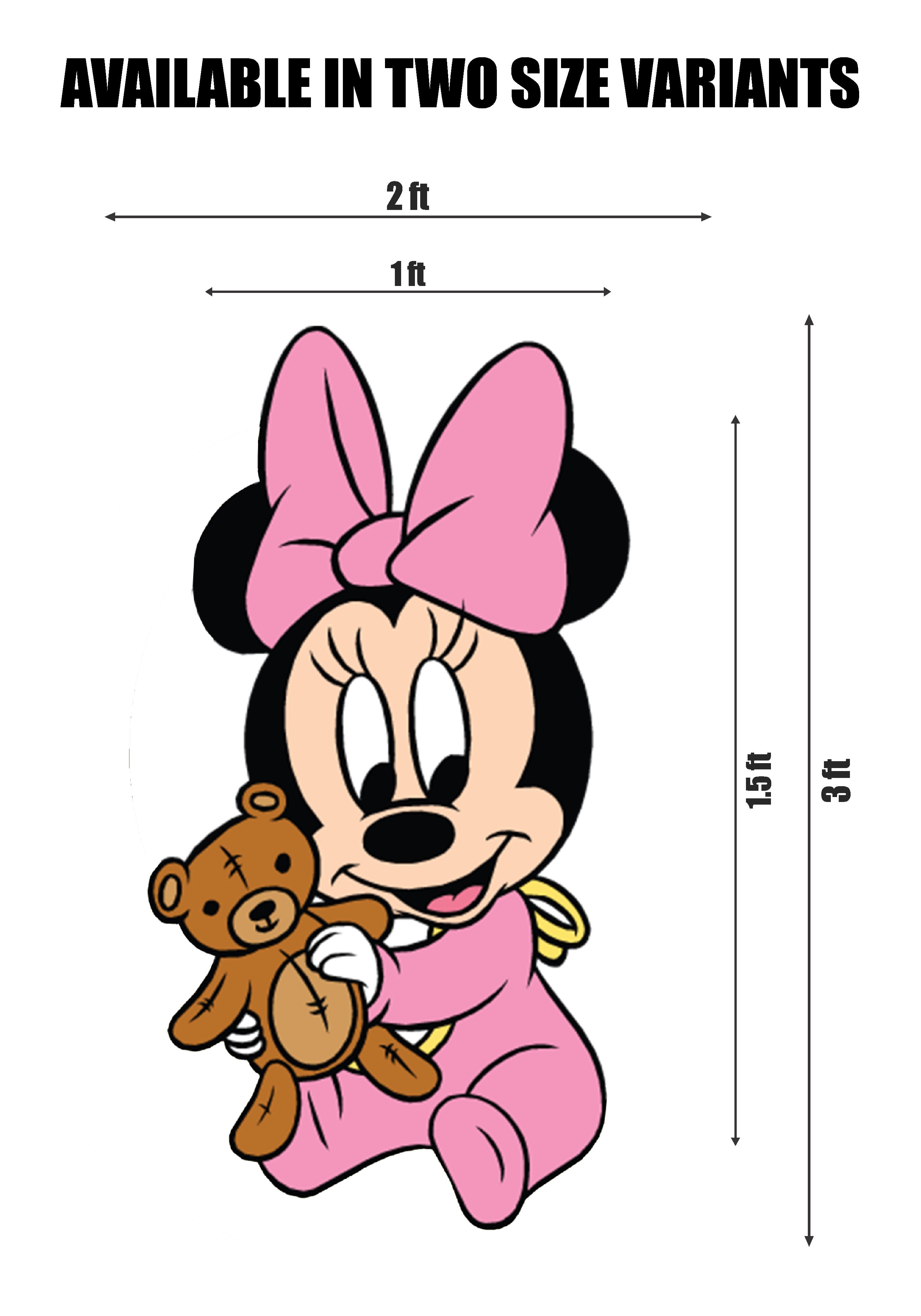 Minnie Mouse with doll Theme Cutout