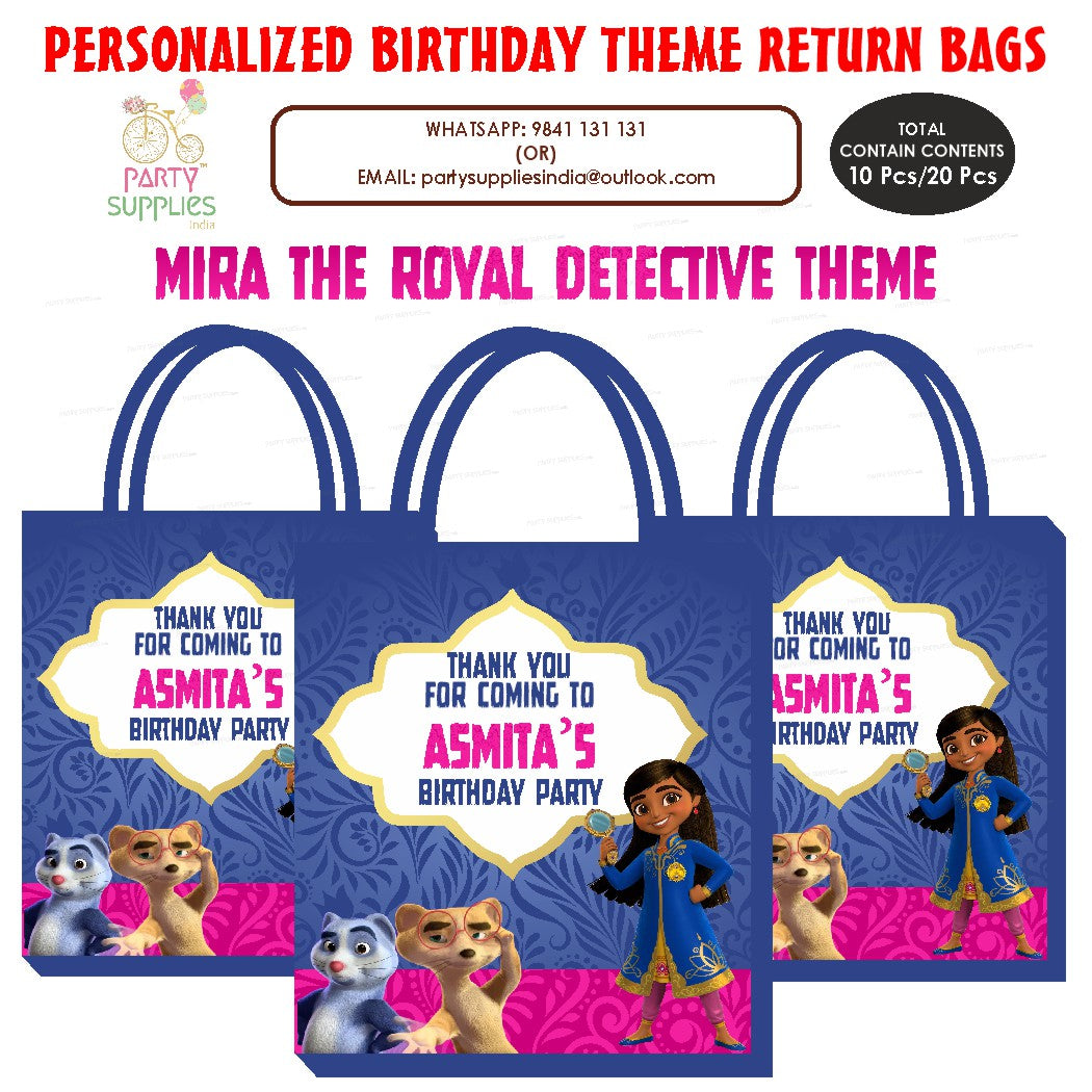 Mira the Royal Detective Theme Return Gift Bag