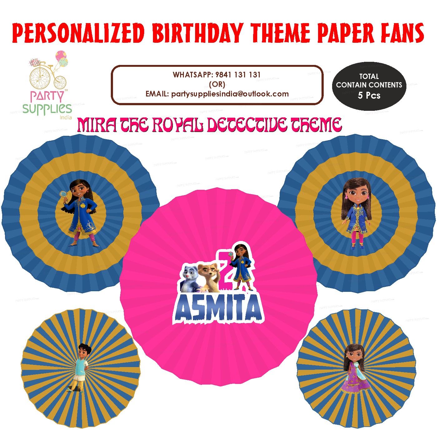 Mira Royal Detective Theme Paper Fan