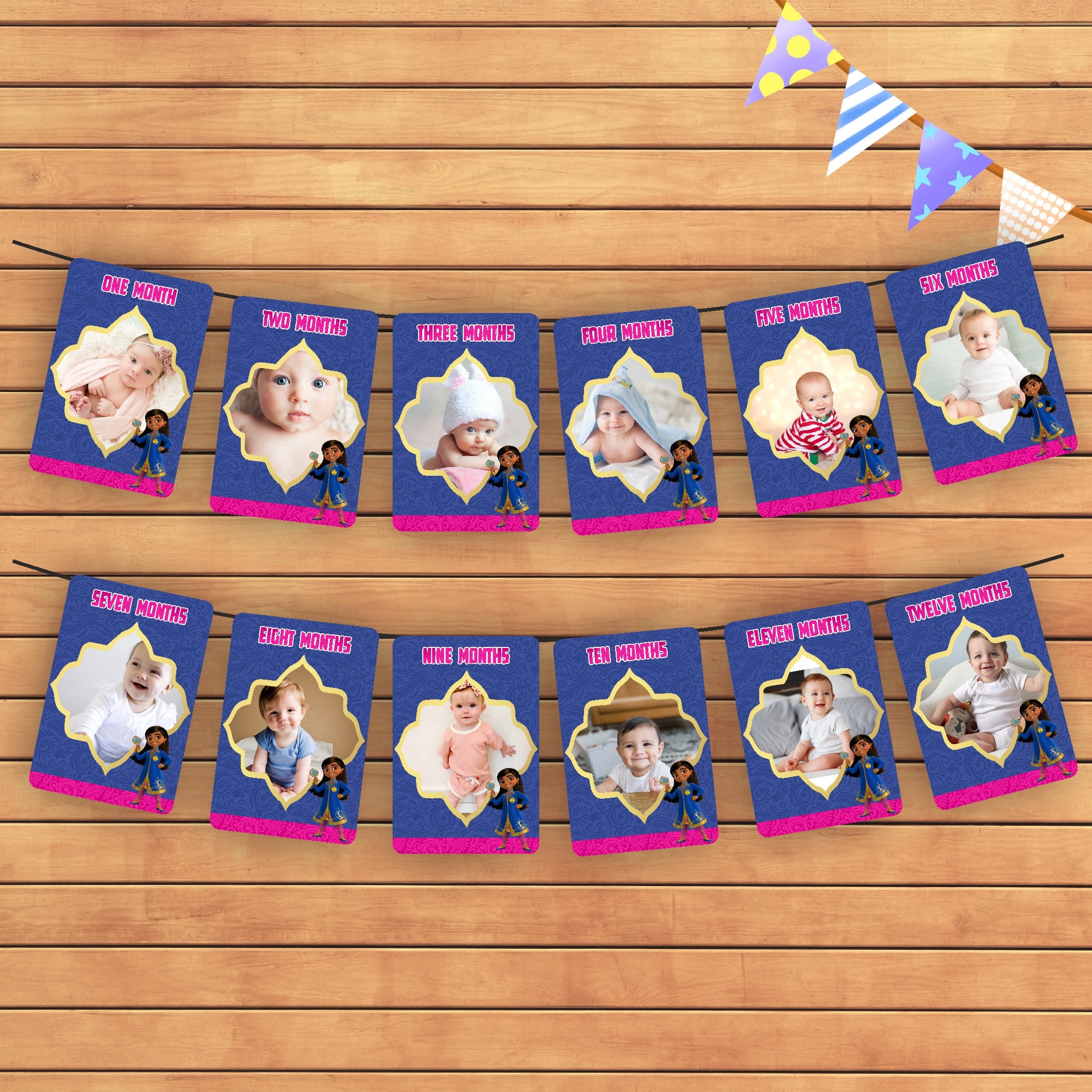 Mira the Royal Detective Theme 12 Months Photo Banner