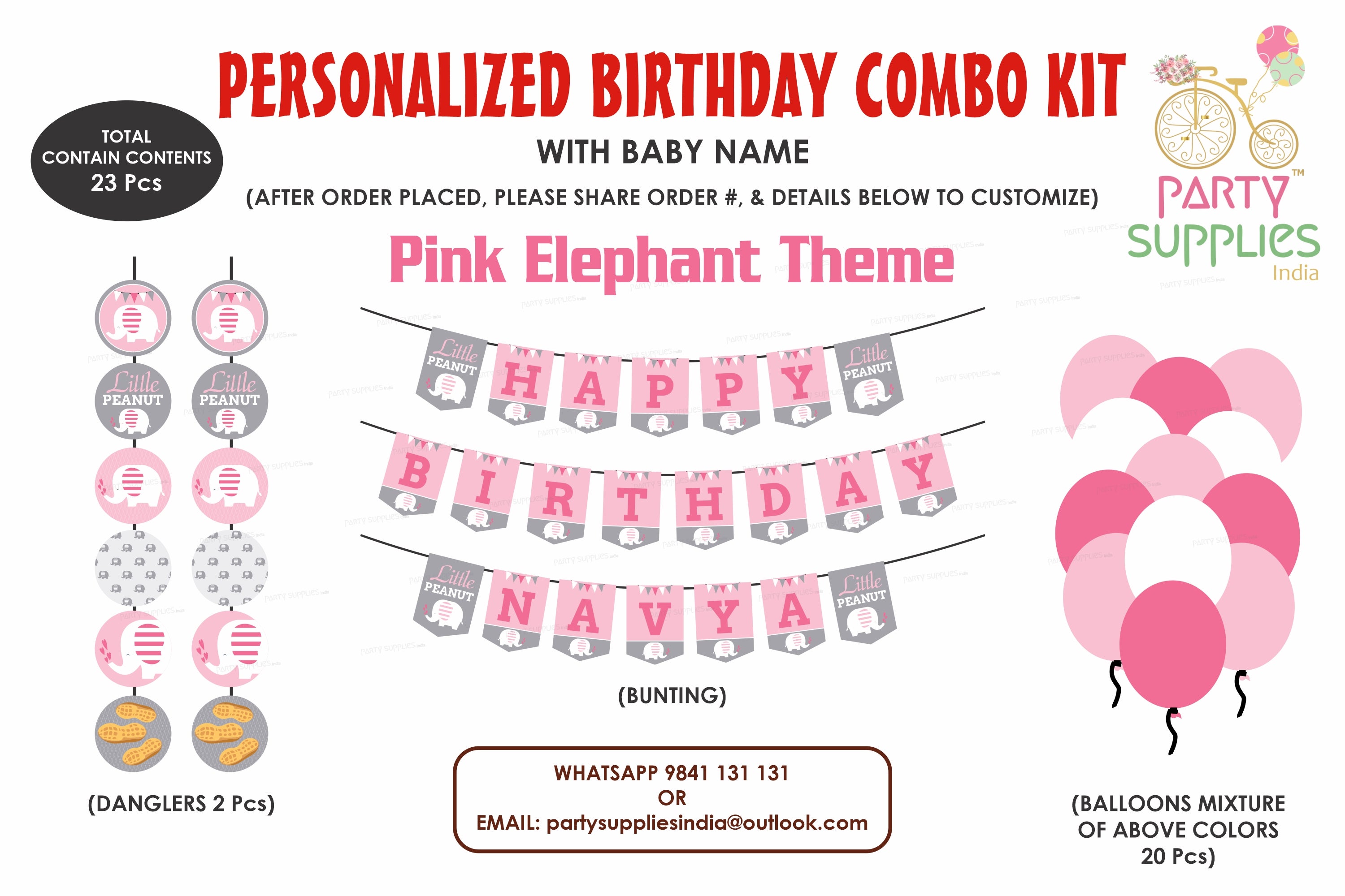 Pink Elephant Theme Basic Kit