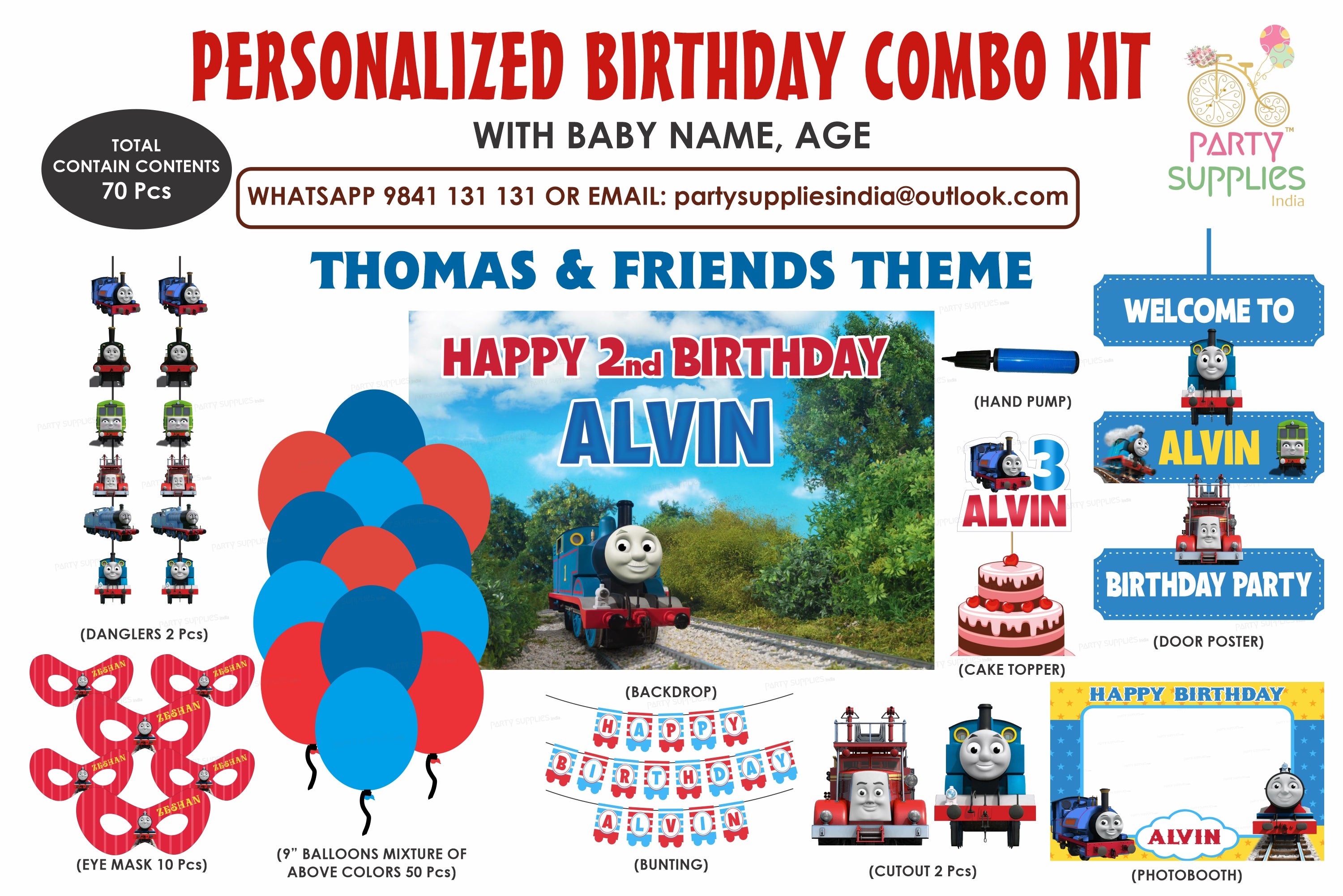 Thomas and Friends Theme Exclusive Kit - image 1 of 11 | Party Supplies India
