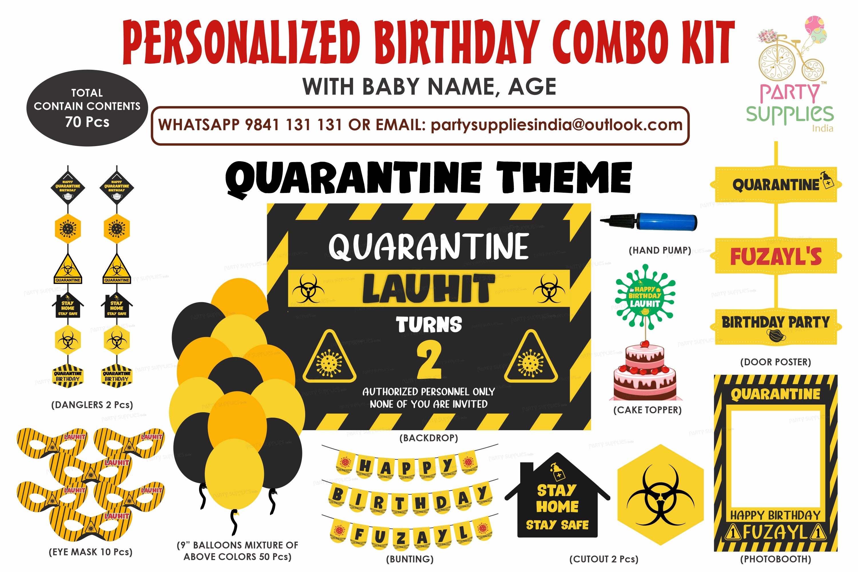 Quarantine Theme Exclusive Kit - image 1 of 11 | Party Supplies India