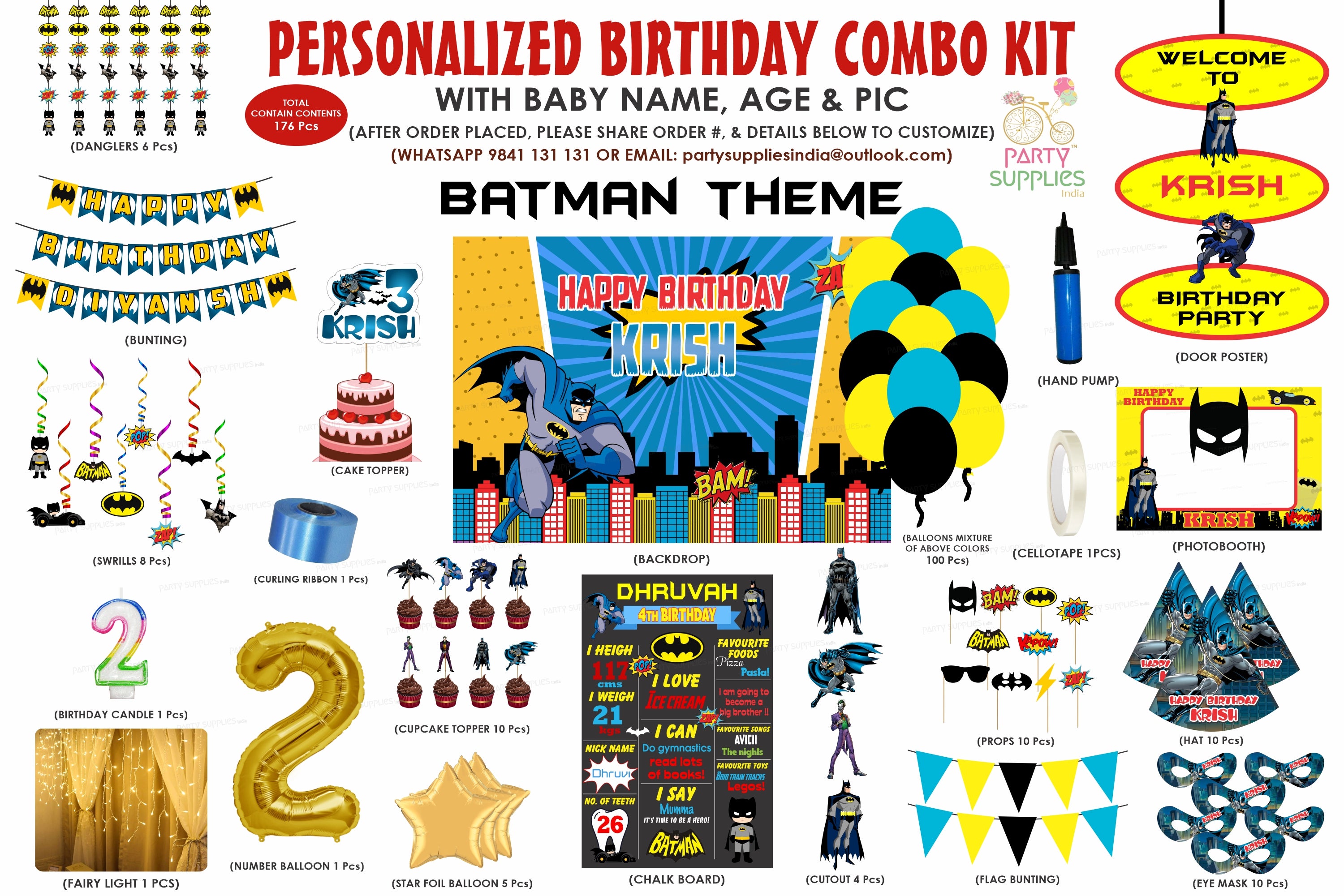Batman Theme Premium Combo Kit