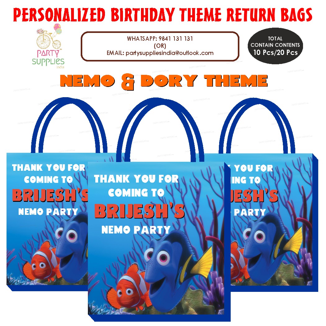 Nemo and Dory Theme Return Gift Bag