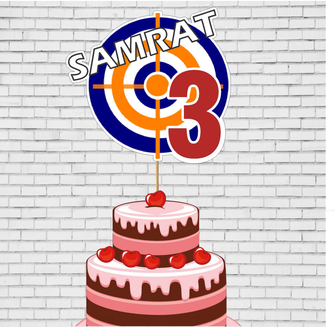 Nerf Theme Customized Cake Topper