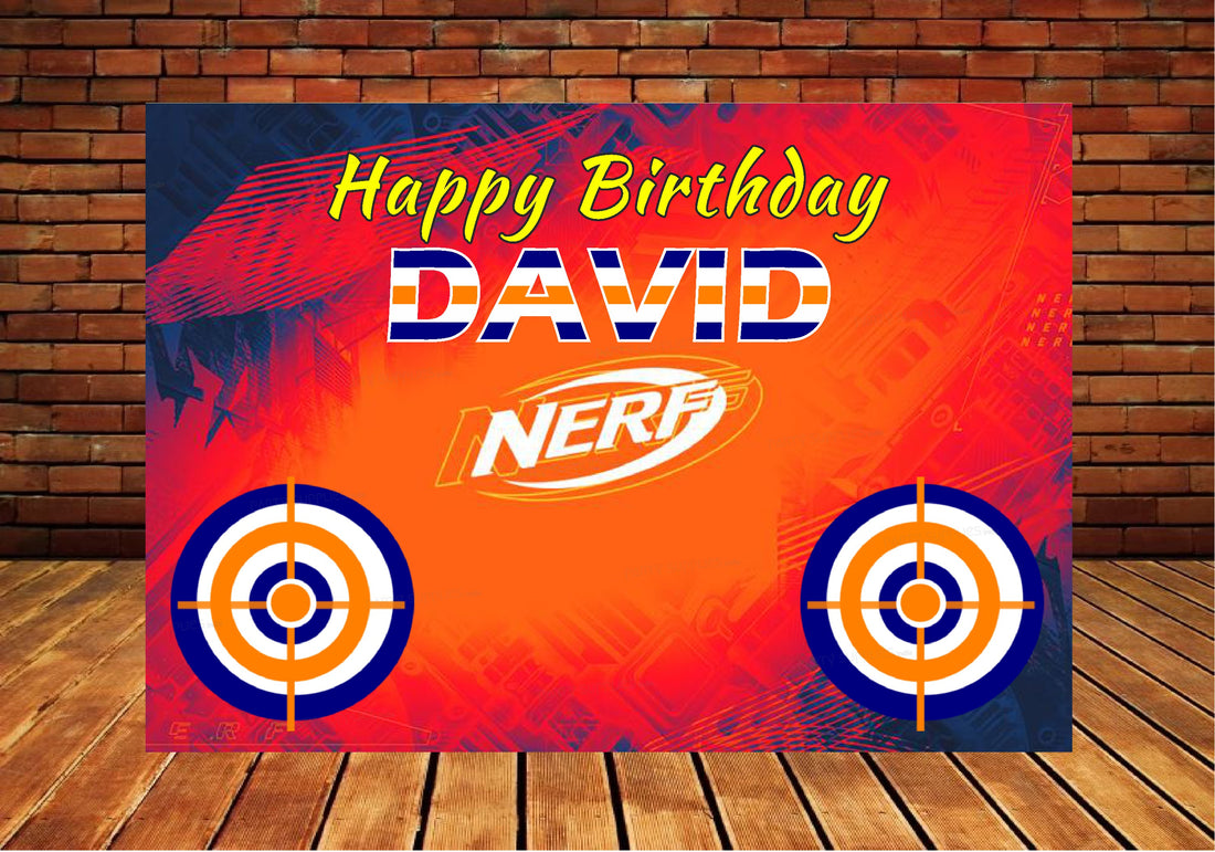 Nerf Theme Personalized Backdrop