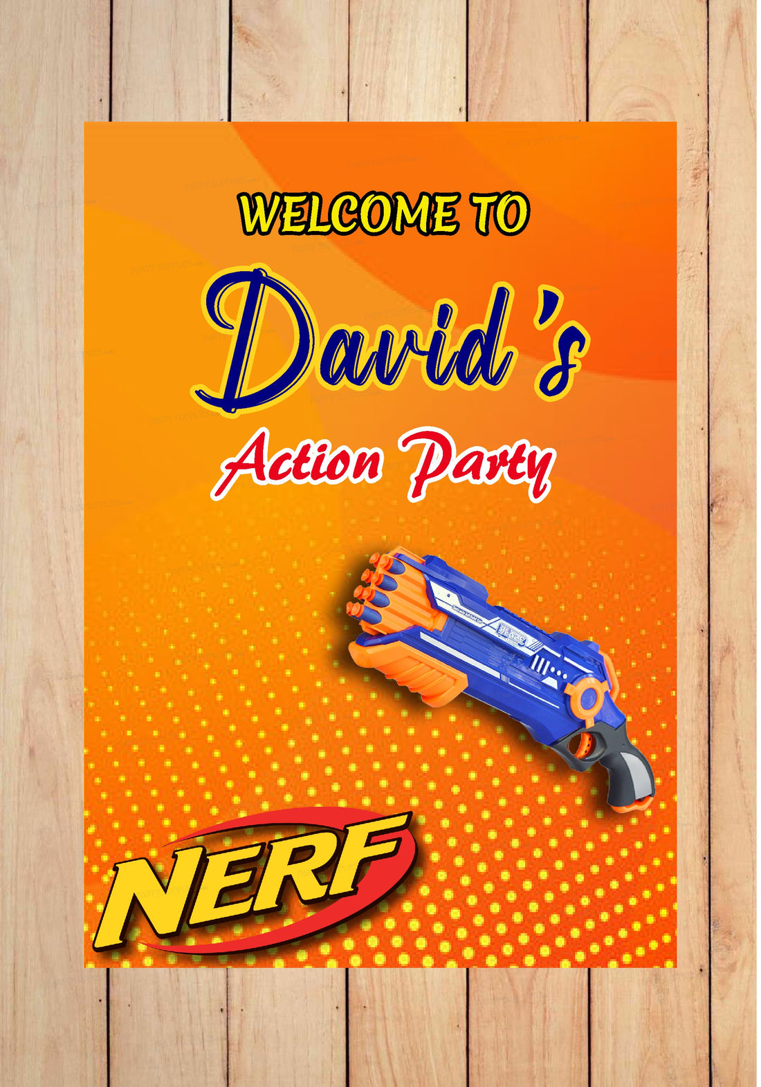 Nerf Theme Welcome Board