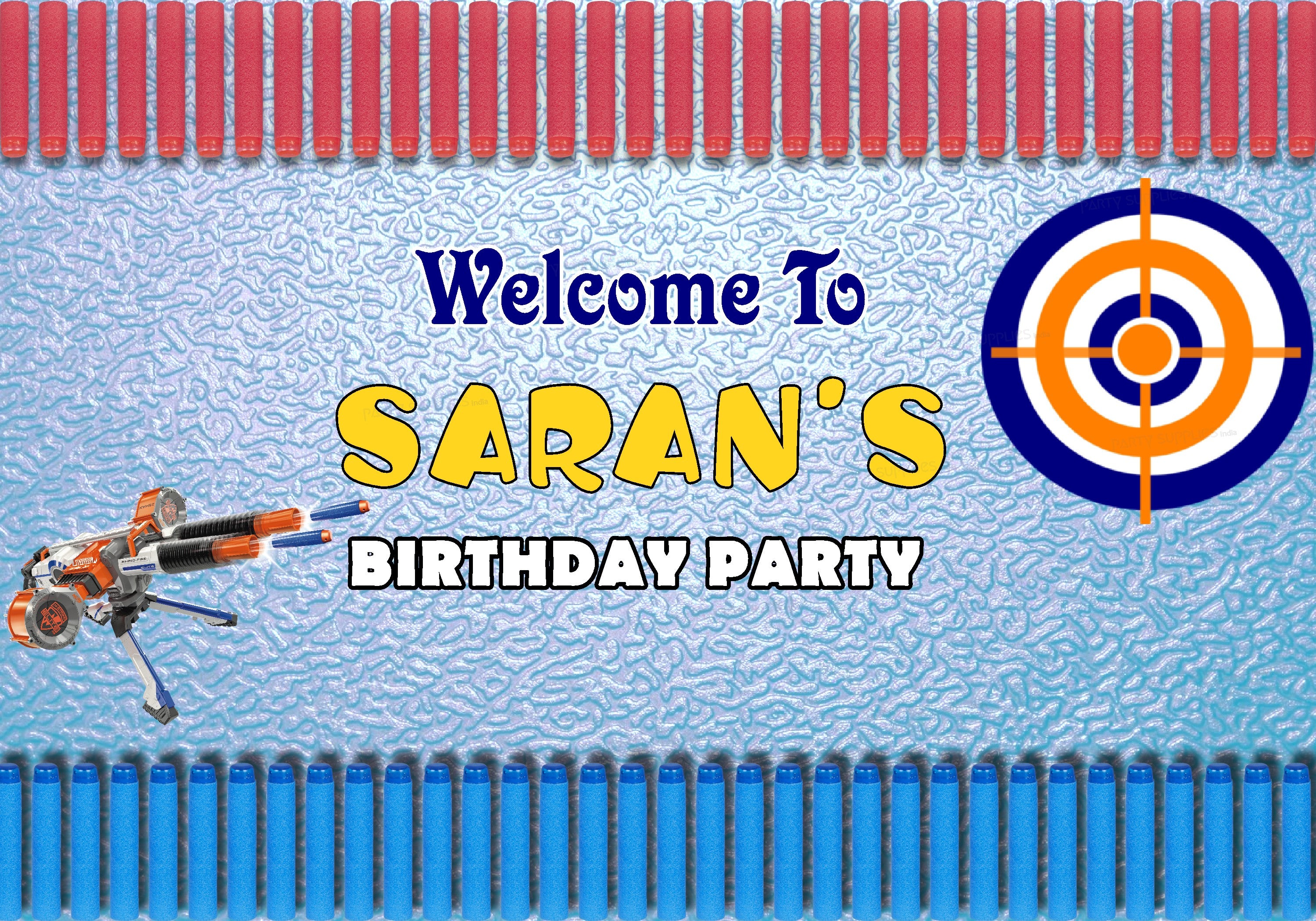 Nerf Theme Customized Welcome Board