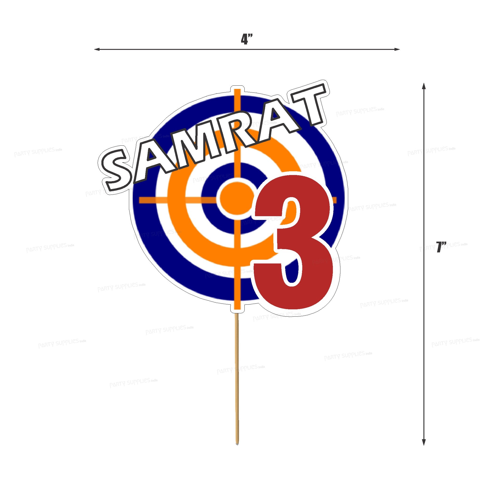Nerf Theme Customized Cake Topper