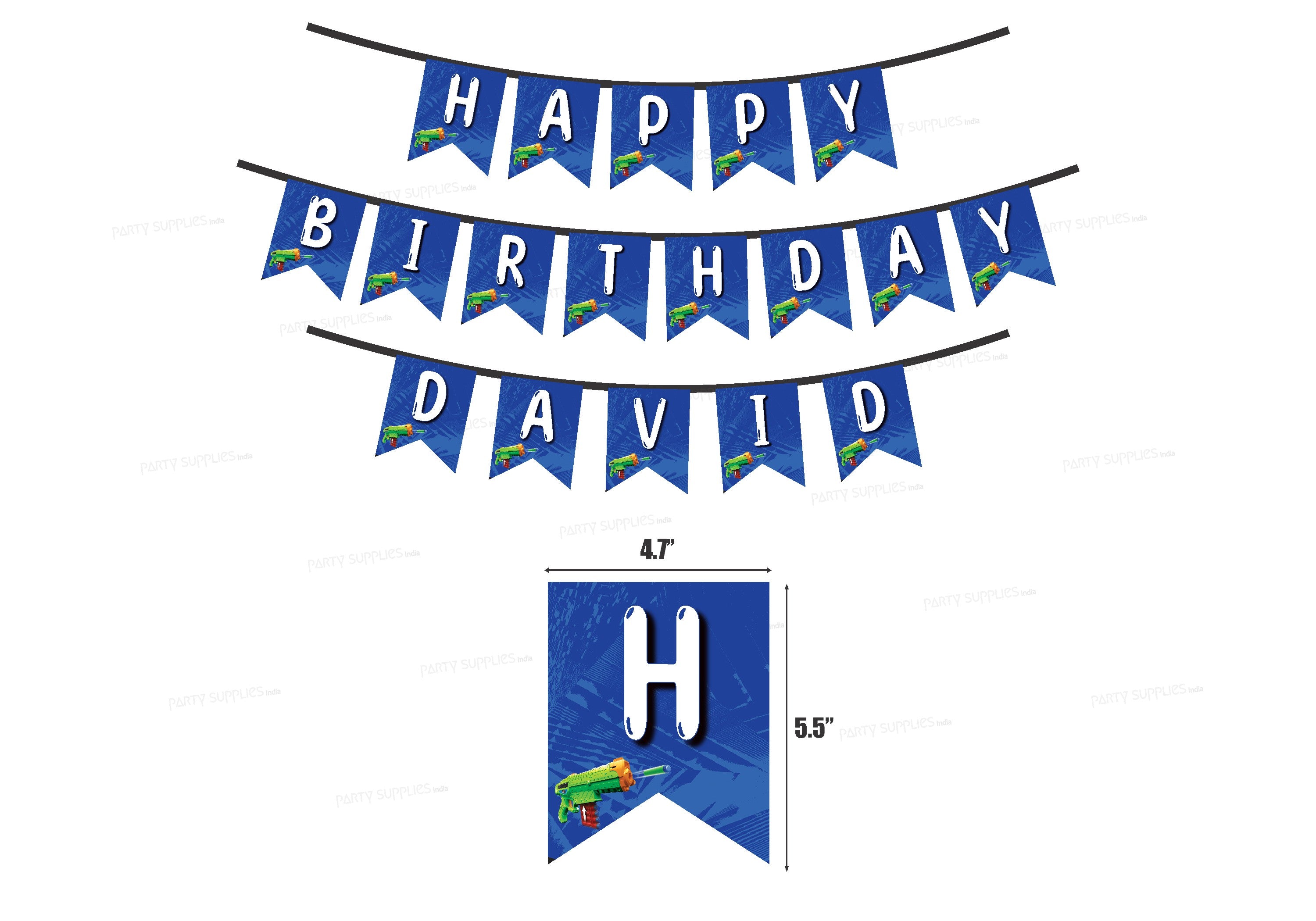 Nerf Theme Personalized Hanging