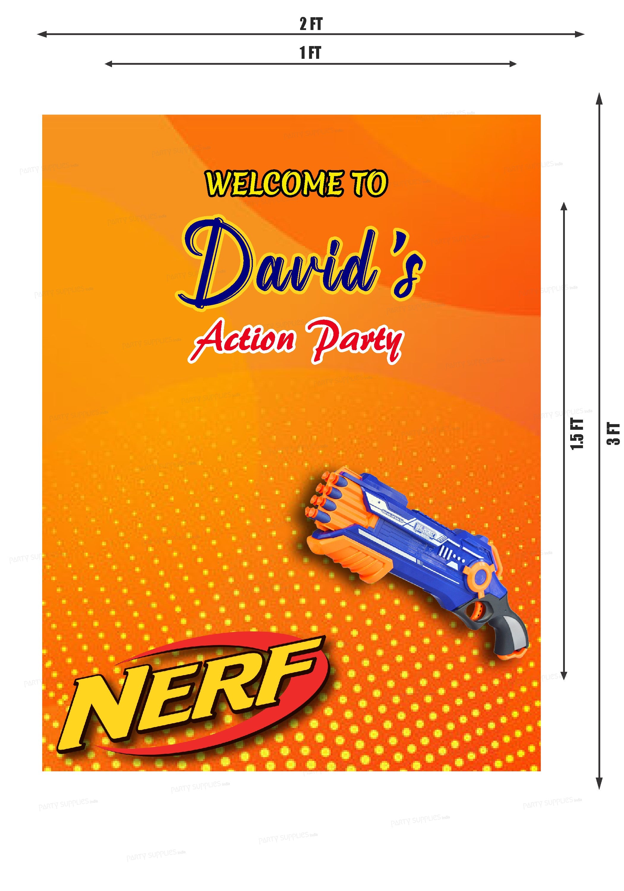 Nerf Theme Welcome Board