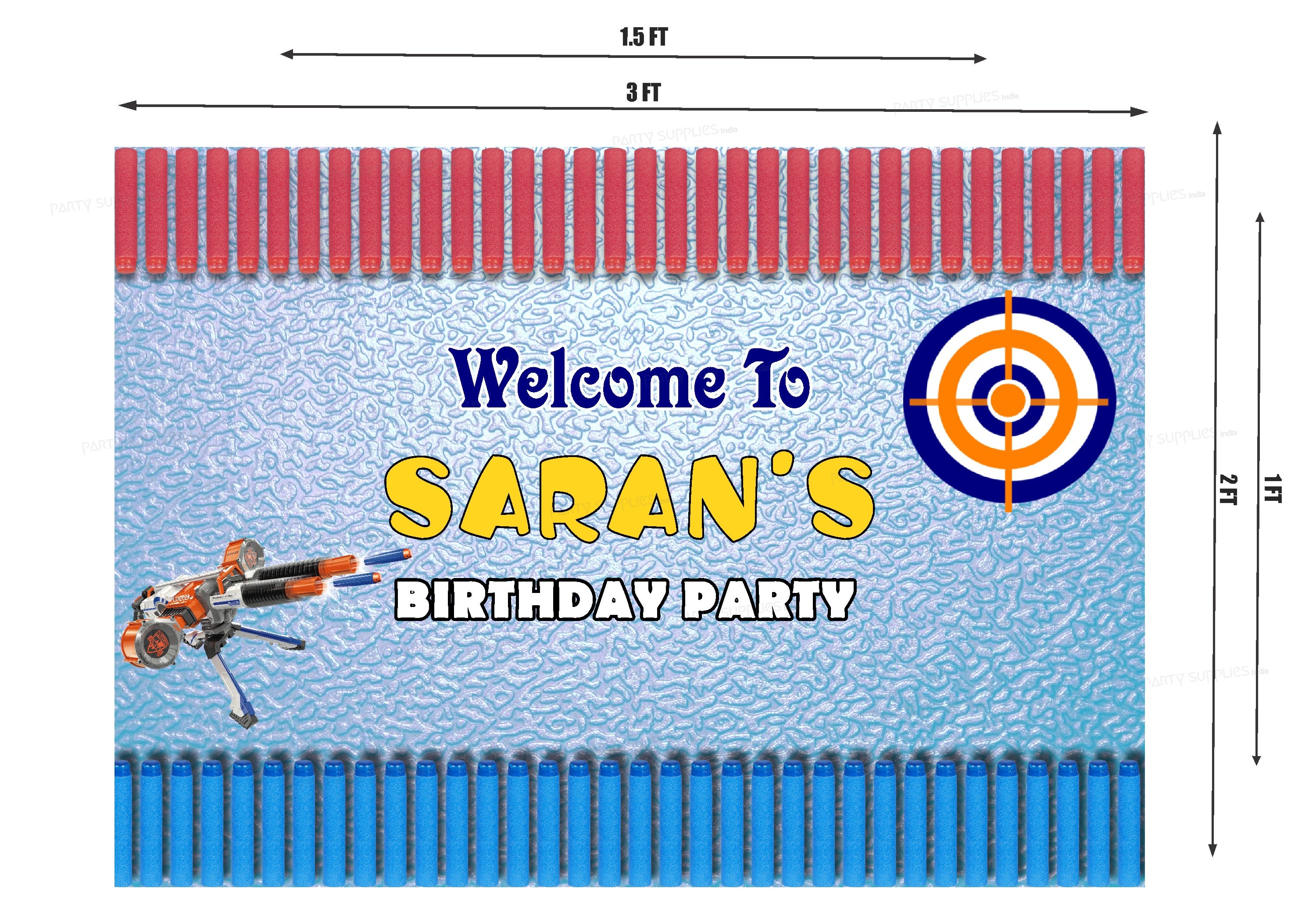 Nerf Theme Customized Welcome Board