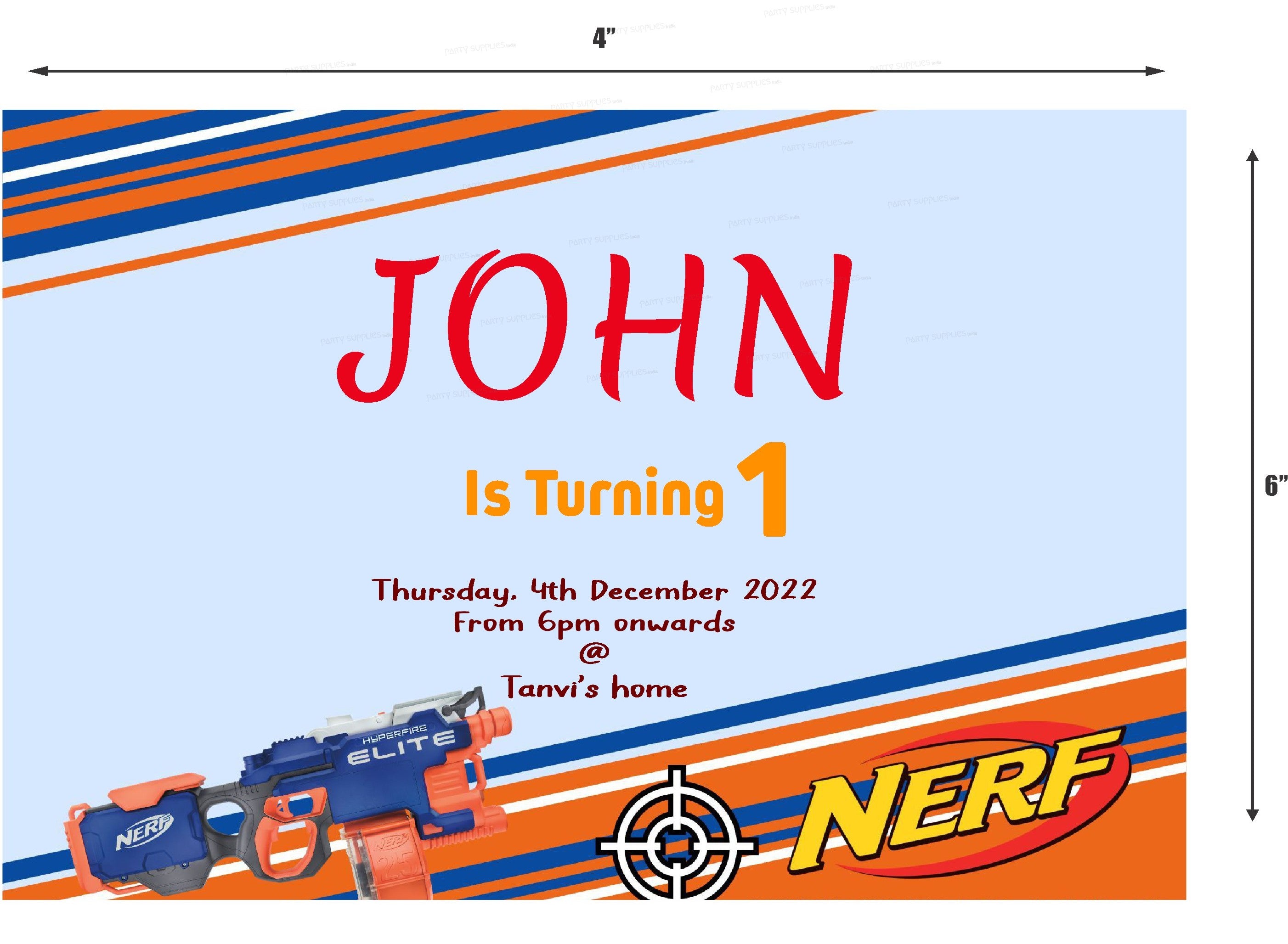 Nerf Themes Customized Invite