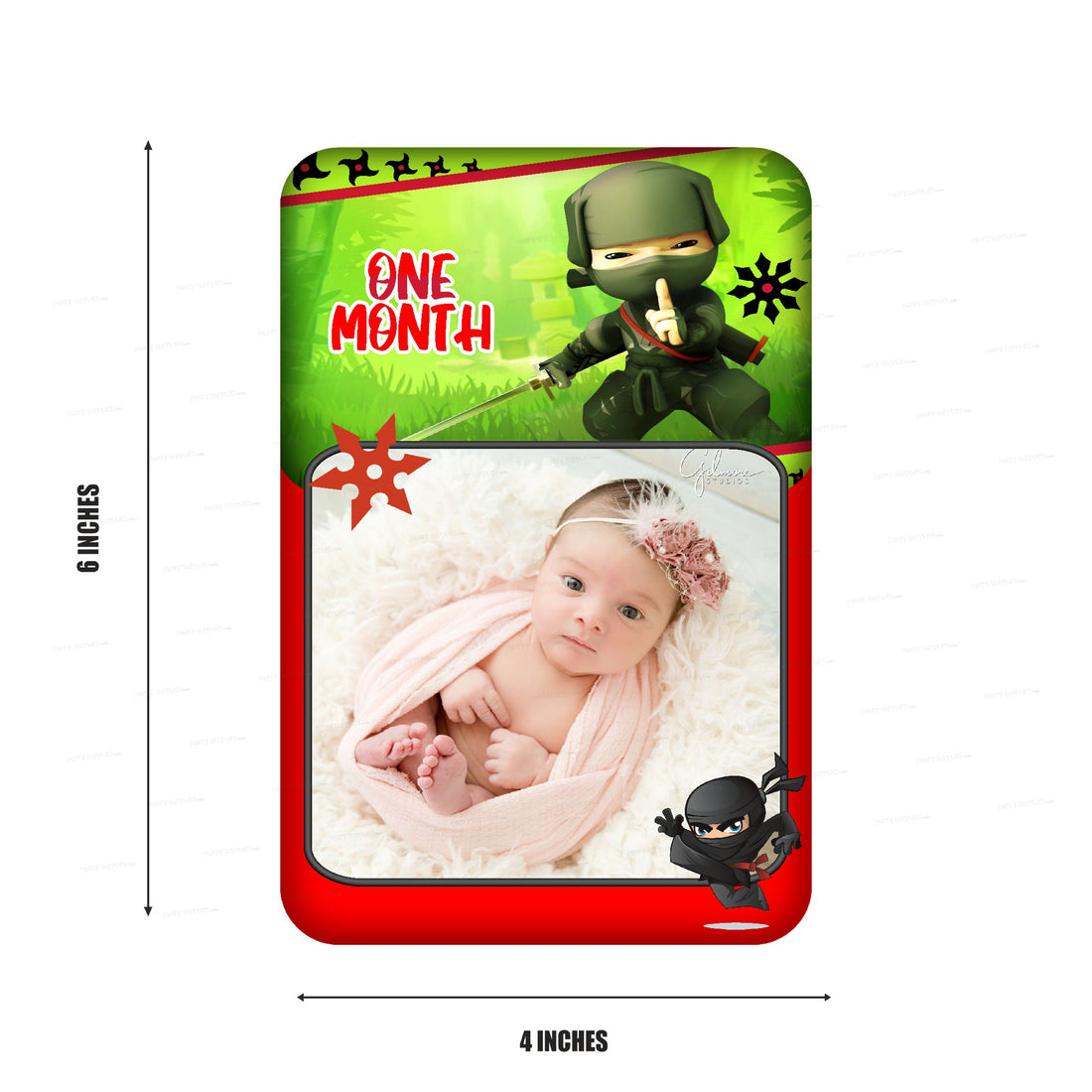Ninja Theme 12 Months Photo Banner