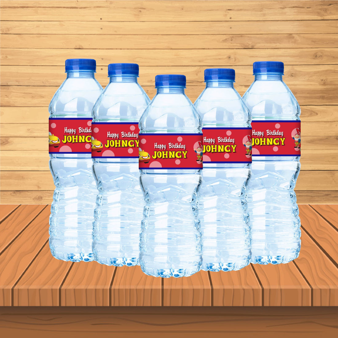 Noddy Theme Water Bottle Sticker