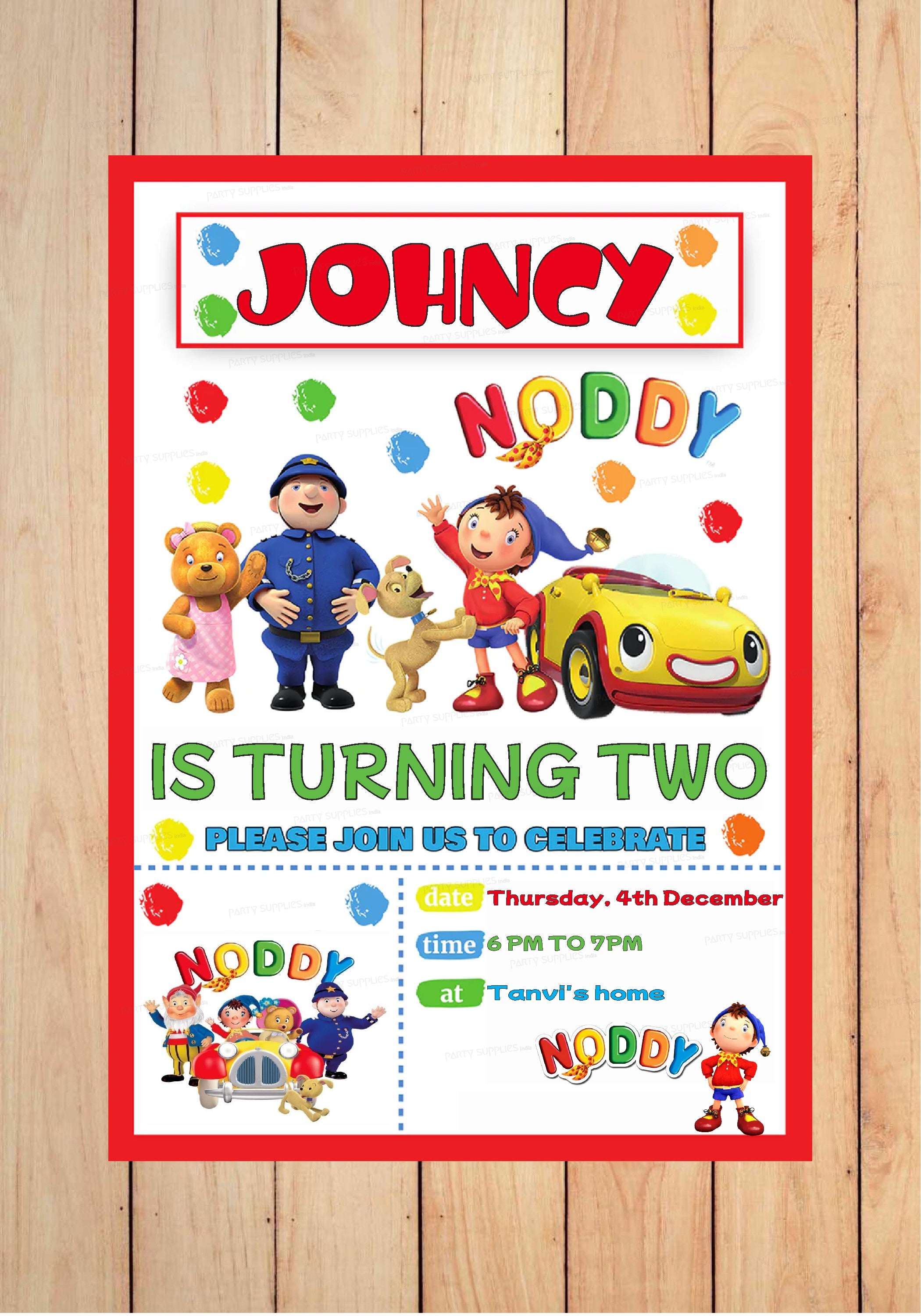 Noddy Themes Customized Invite