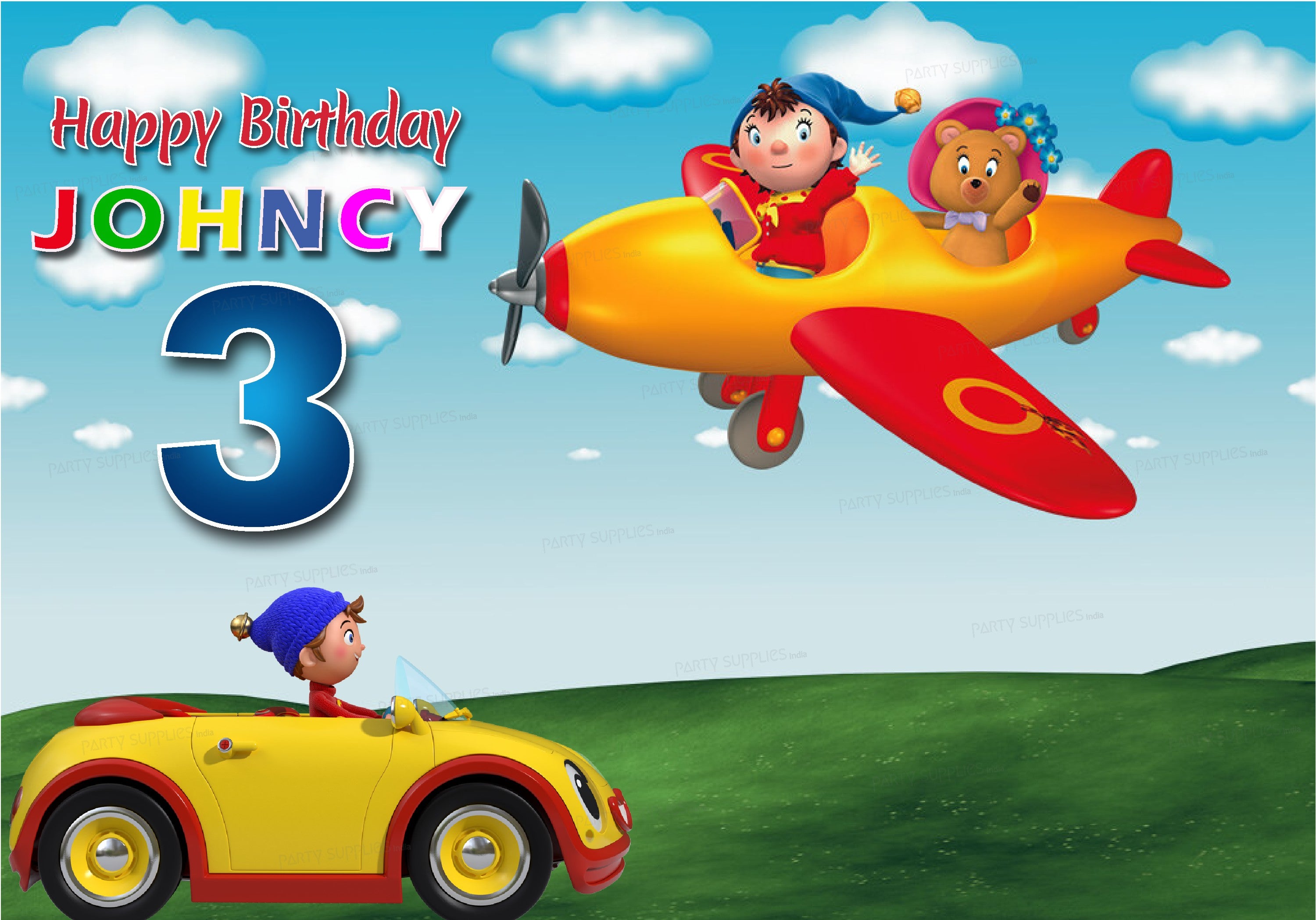 Noddy Theme Customized Backdrop