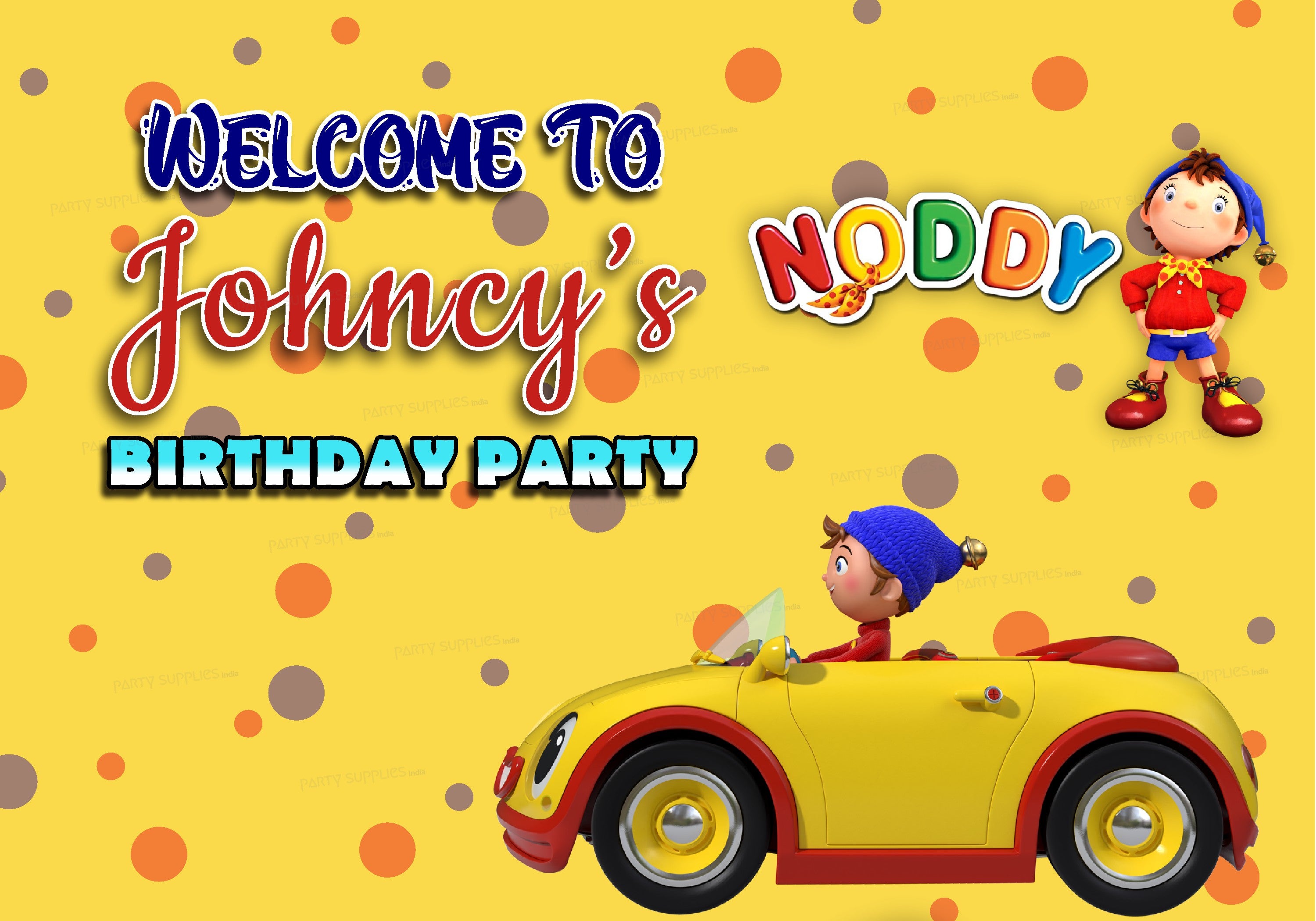 Noddy Theme Customized Welcome Board