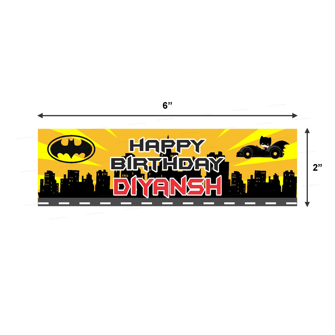 Batman Theme Water Bottle Sticker