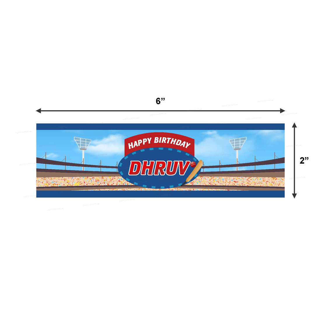 Cricket Theme Water Bottle Sticker