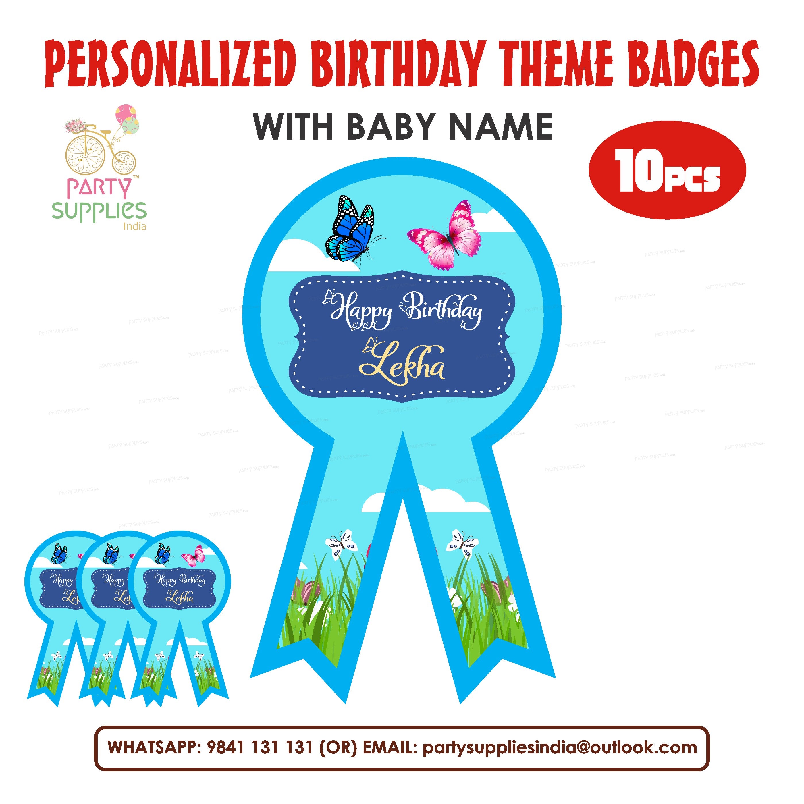 Butterfly Theme Badges