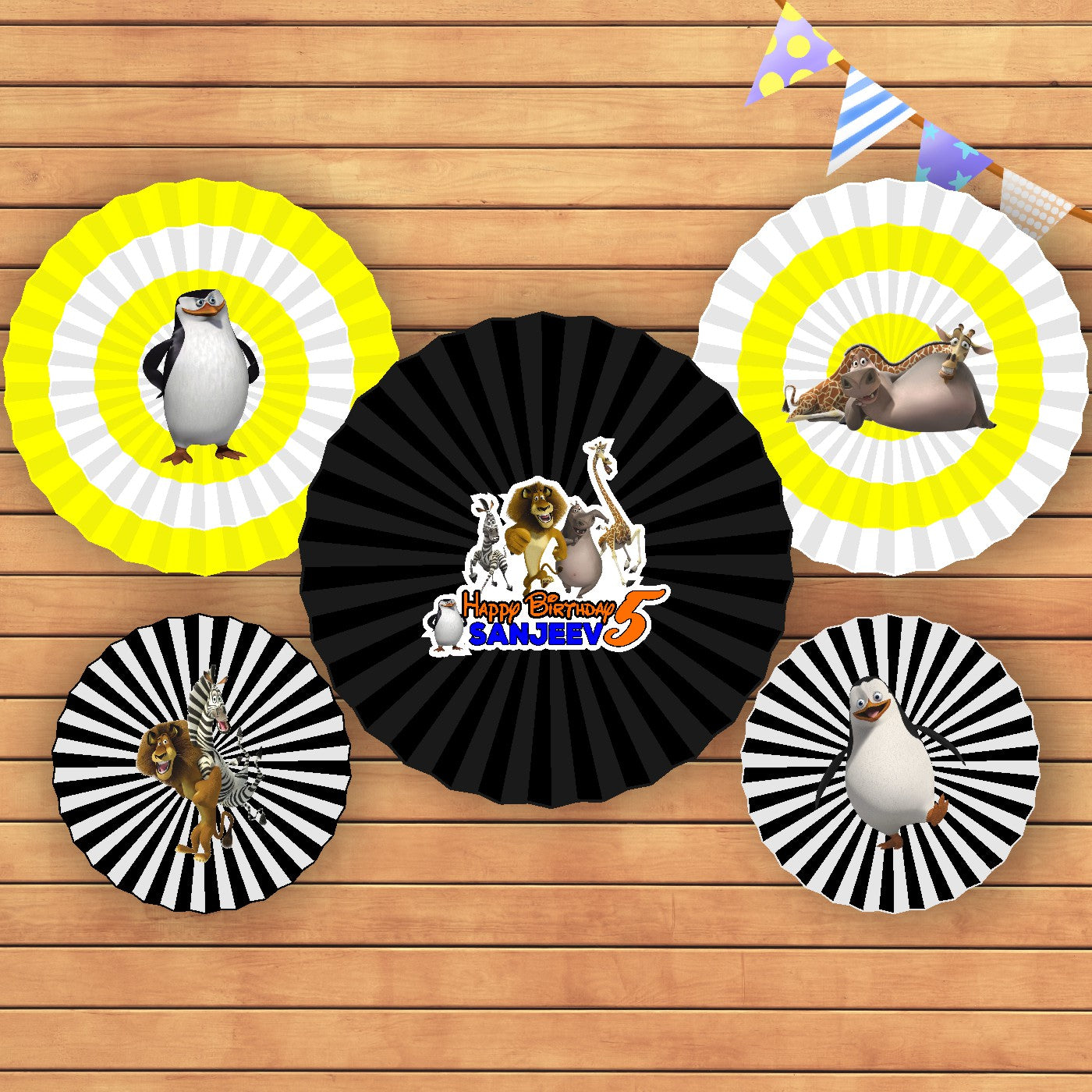Penguin Theme Paper Fan